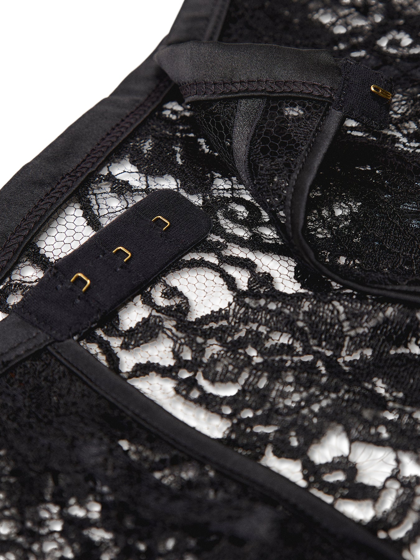 Hera Suspender Belt Lace Black