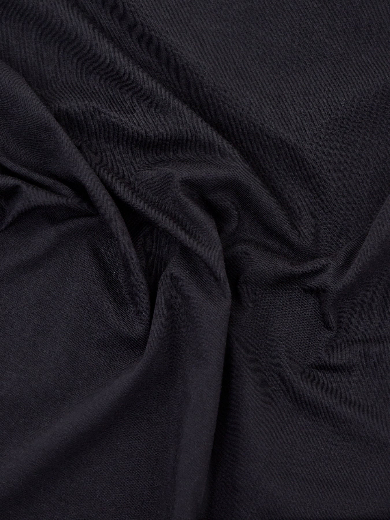 Panda Modal Three Quarter Sleeve Top Black