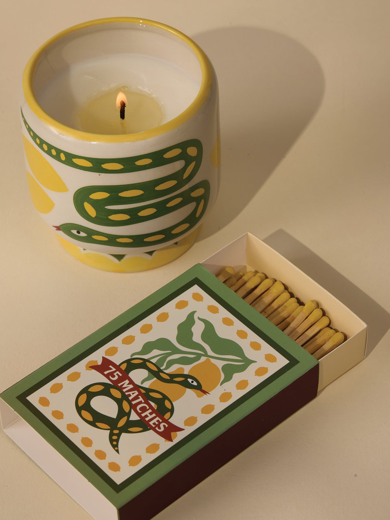 Wild Lemongrass A Dopo Snake Ceramic Candle 226g