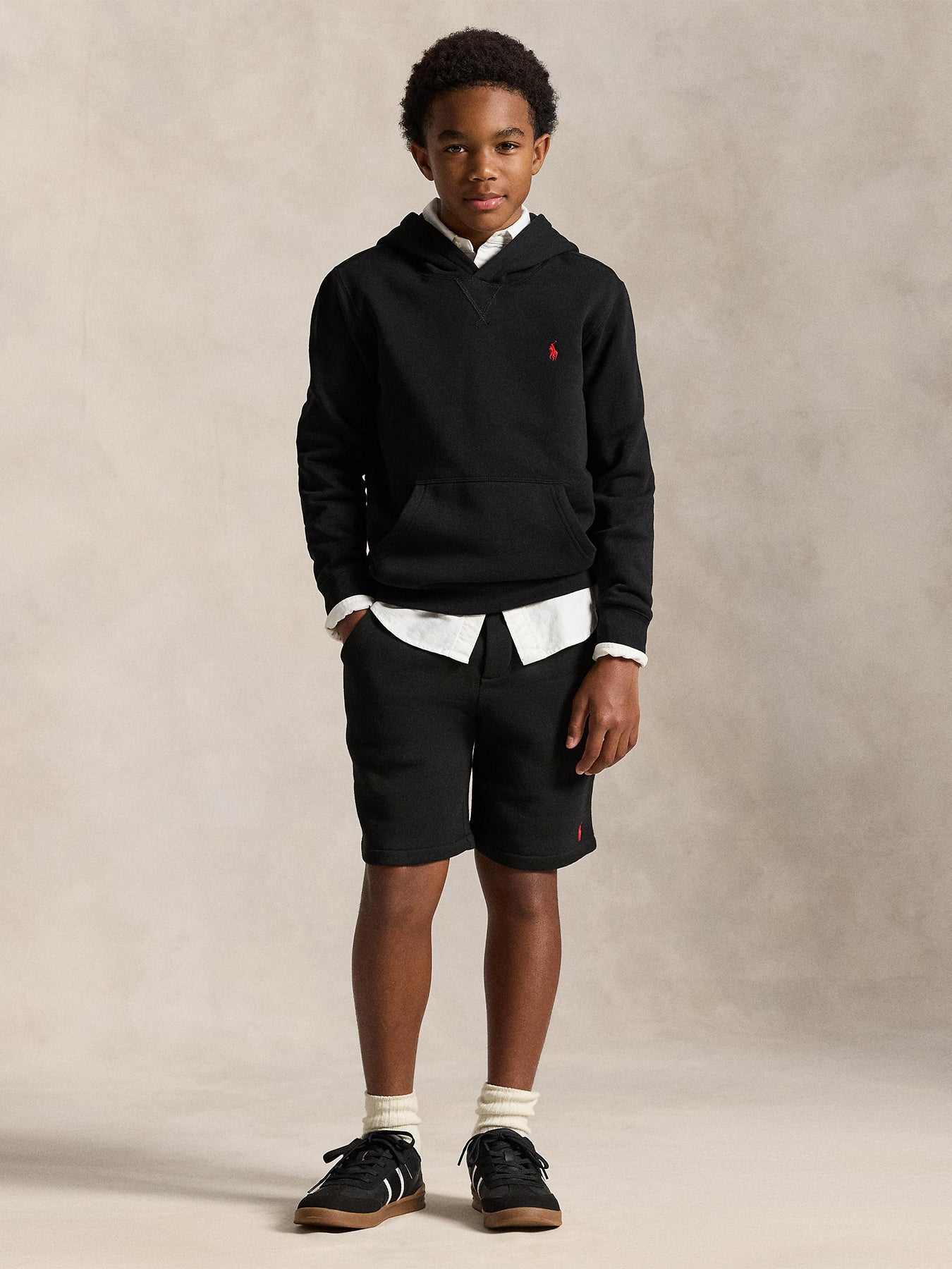Kids' Fleece Hoodie Black