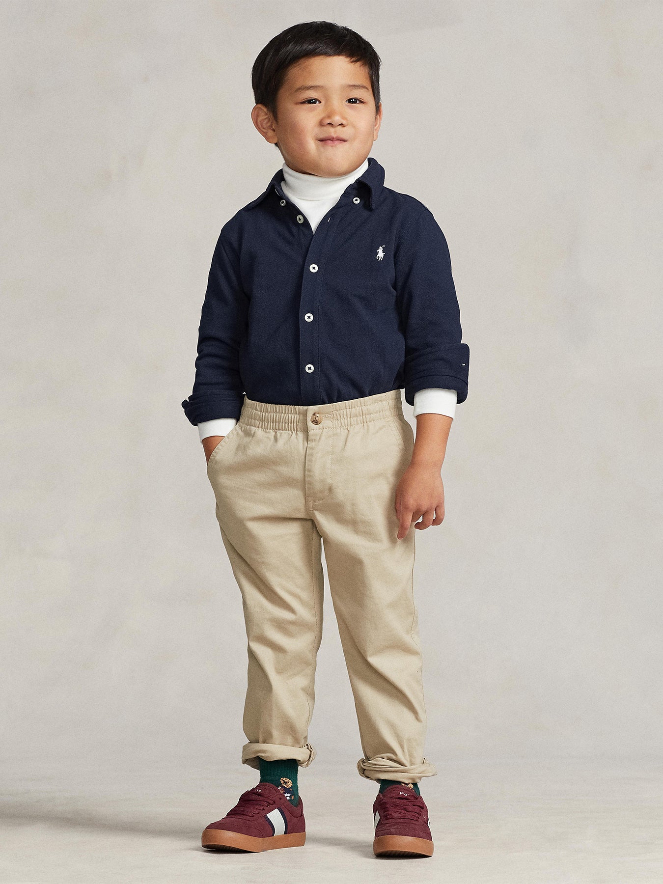 Kids' Featherweight Cotton Oxford Shirt Navy