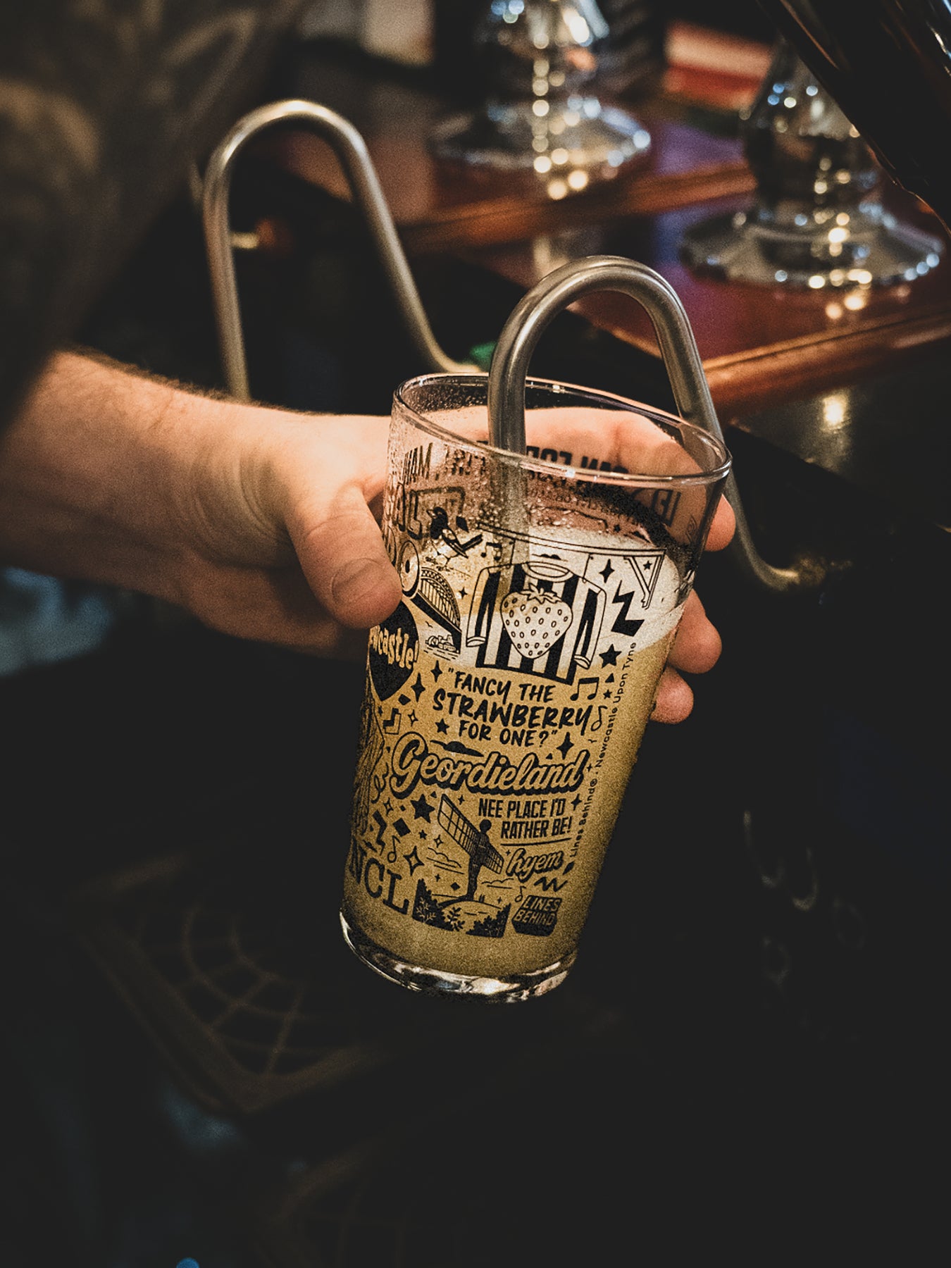Lines Behind Beer Glass