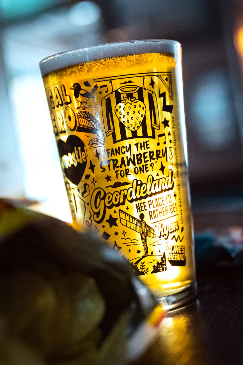 Lines Behind Beer Glass