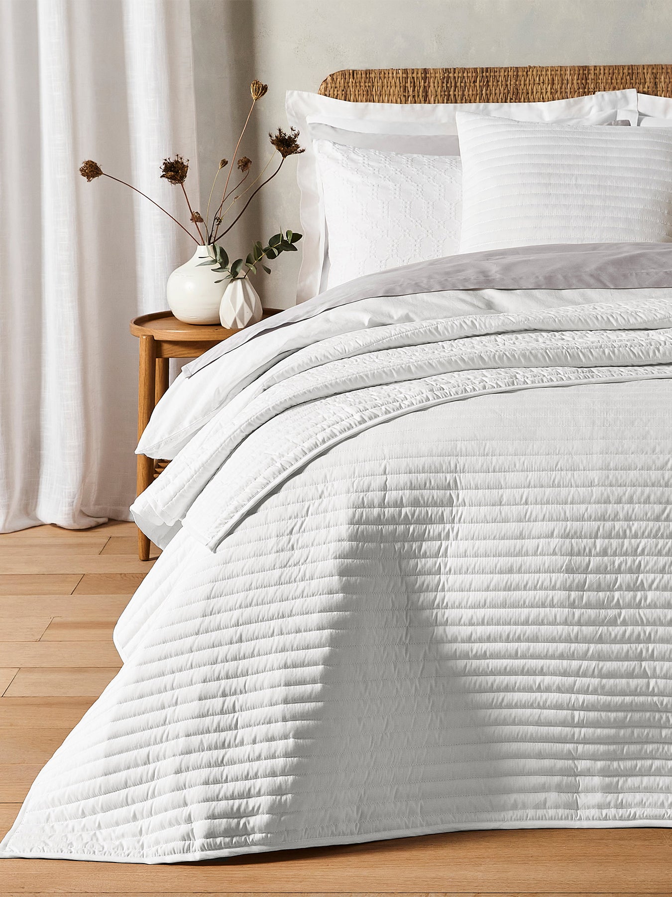Turner Bianca Quilted Bedspread White