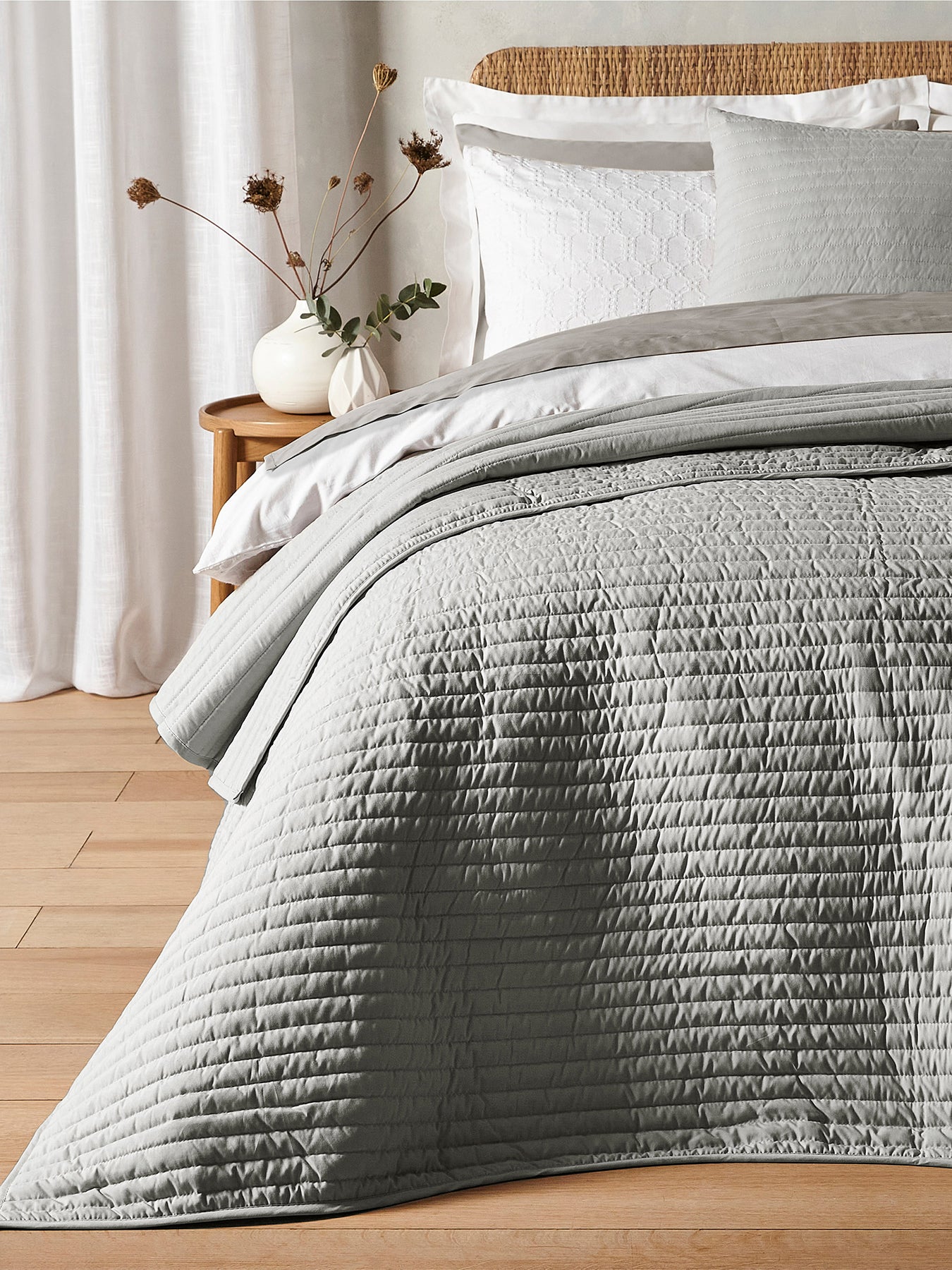 Turner Bianca Quilted Bedspread Silver