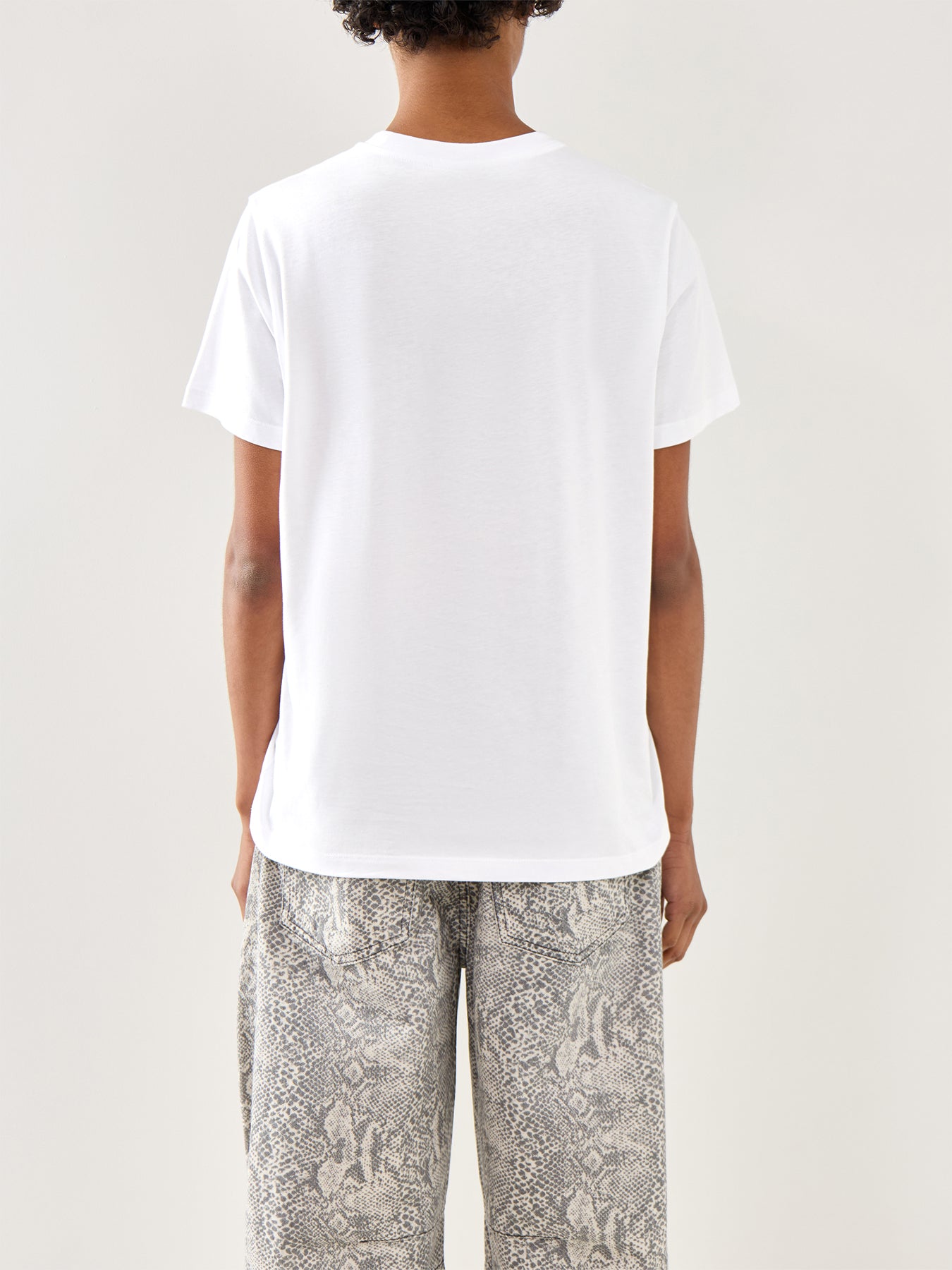 Basic Cotton Jersey Neon Puppy  T-Shirt White