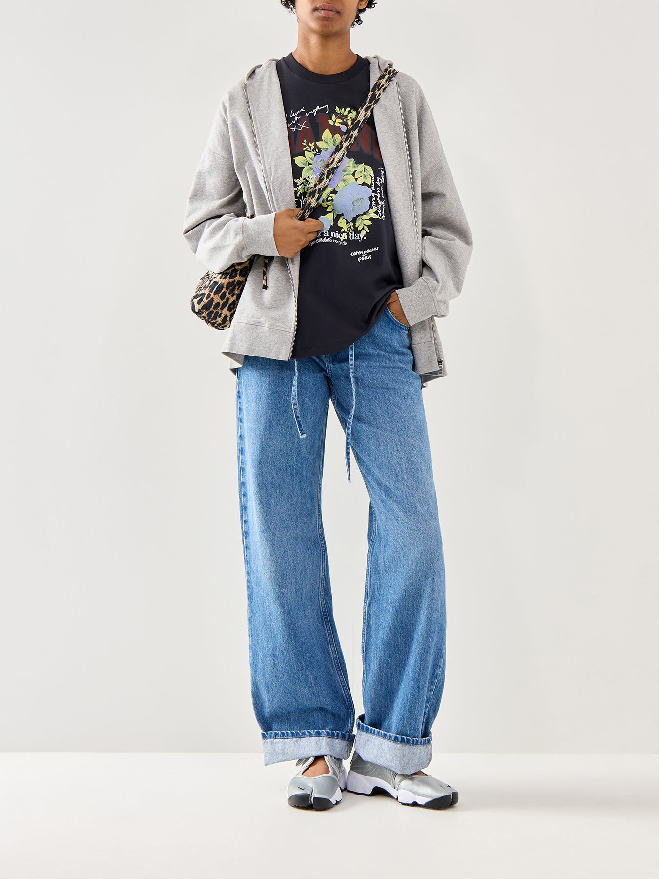 Basic Cotton Jersey Rose T-Shirt Black