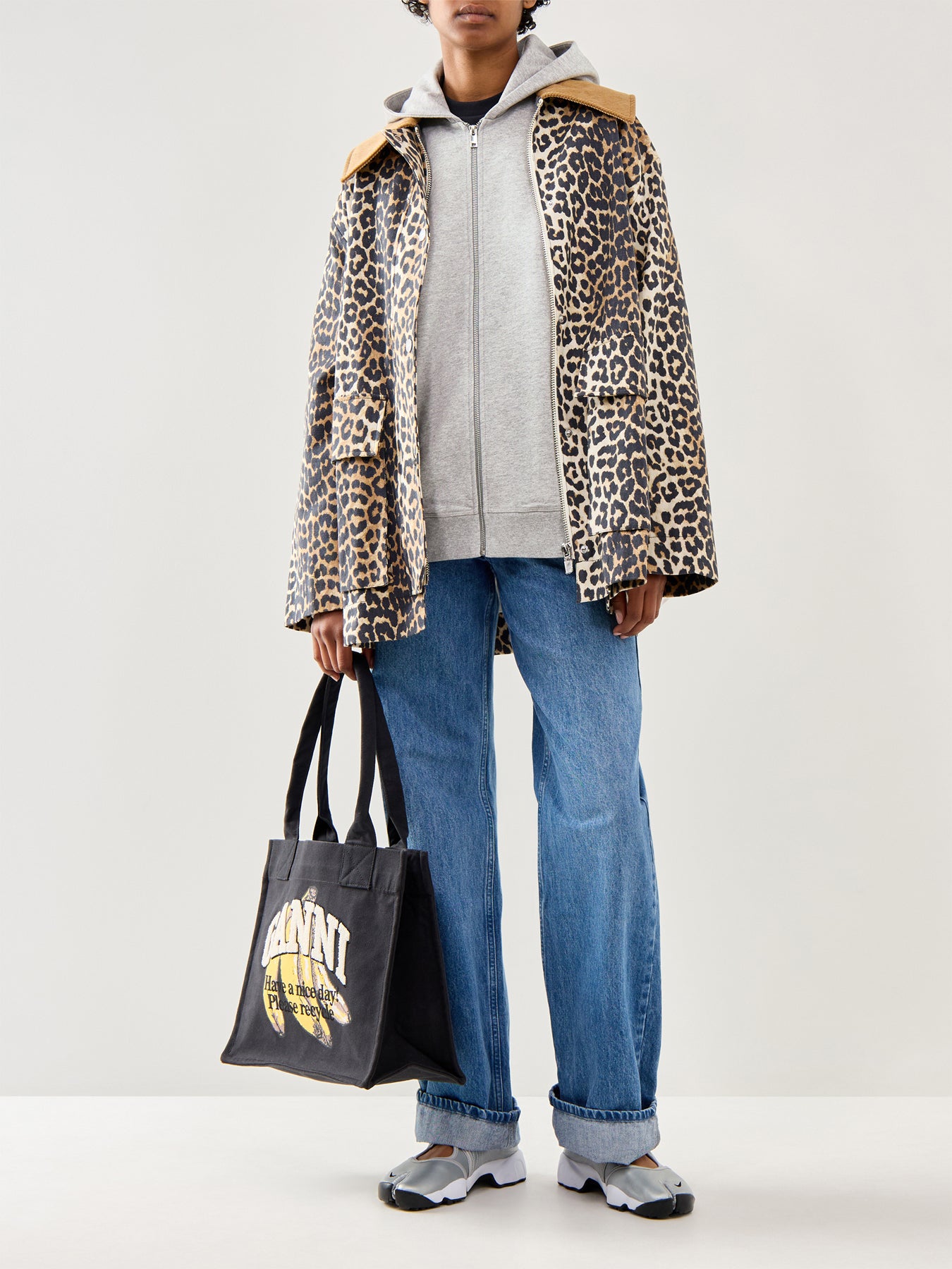 Isoli Teddy Oversized Zip Hoodie Paloma Melange Paloma Melange