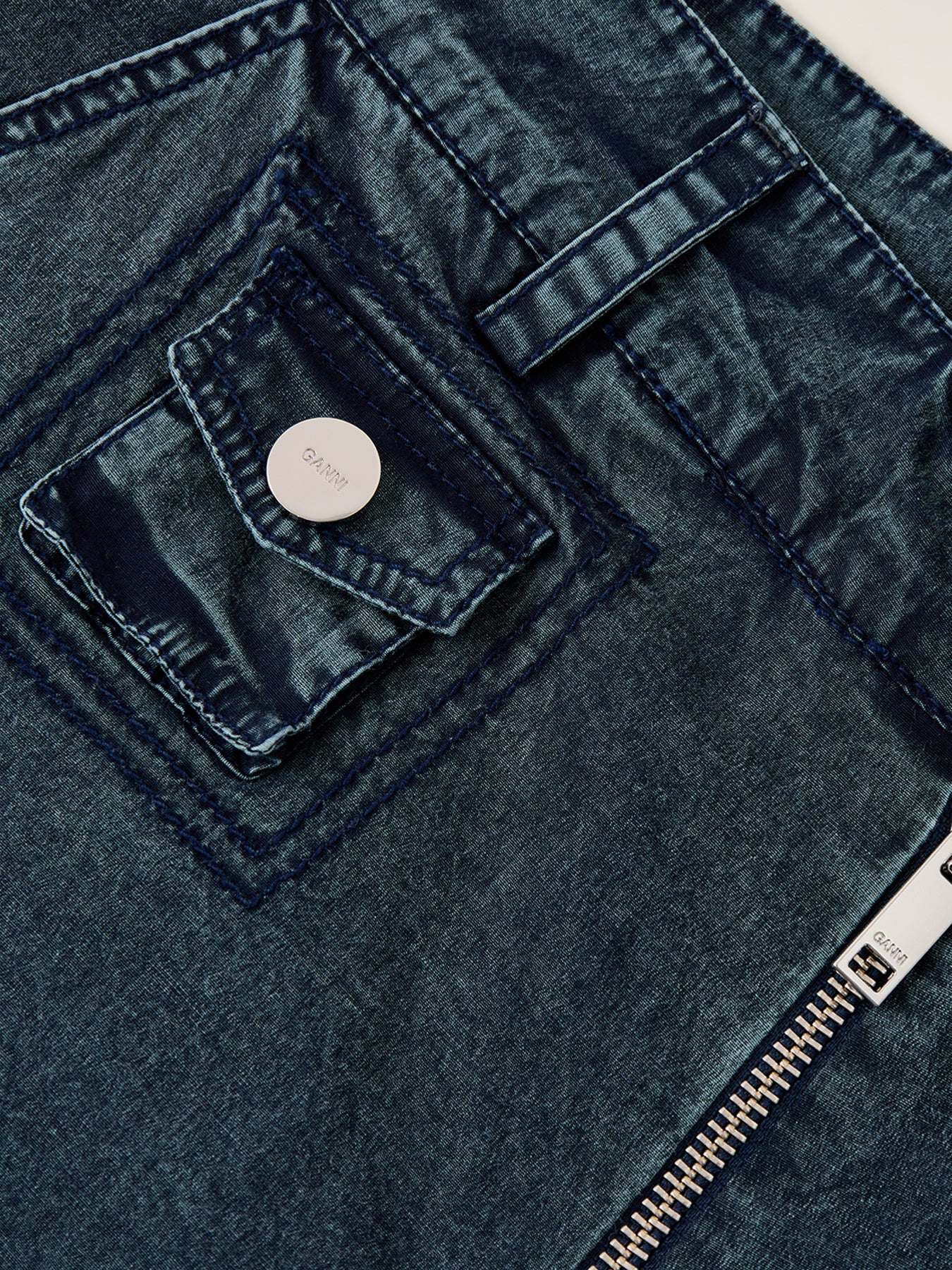 Washed Stretch Cotton Pants Sky Captain