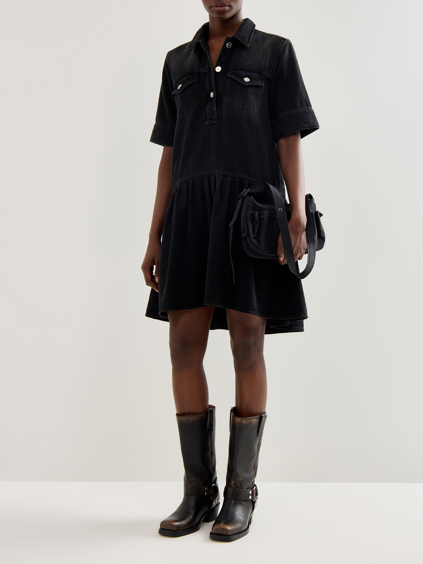 Denim Mini Dress Blue