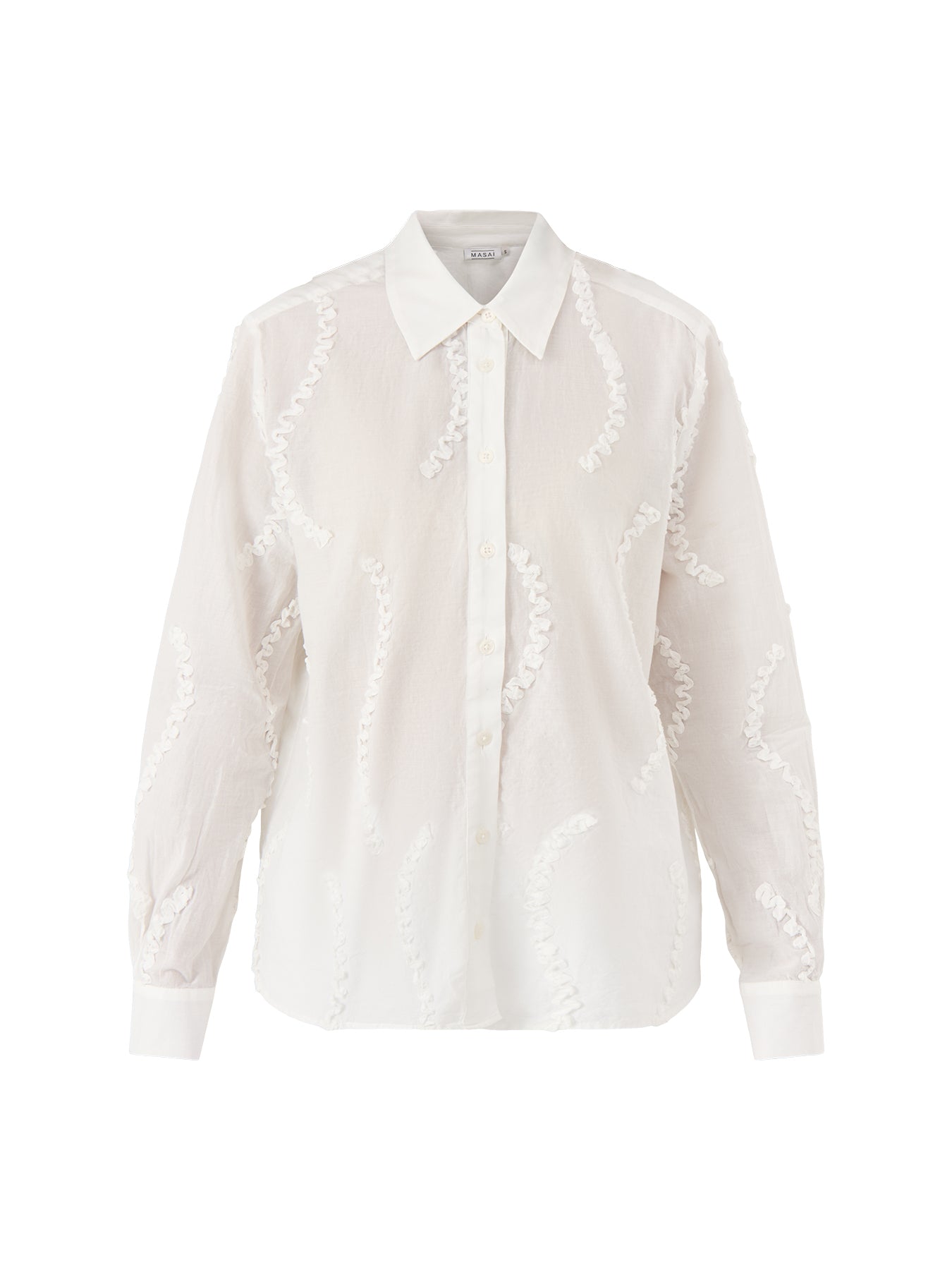 MaImma Embroidery Long Sleeve Shirt Jet Stream