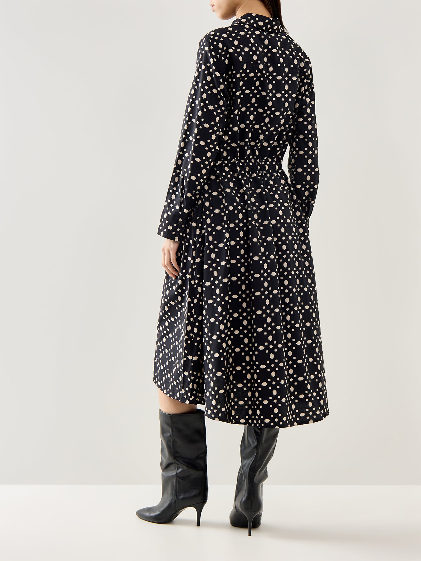 MaNovany Printed Long Sleeve Dress