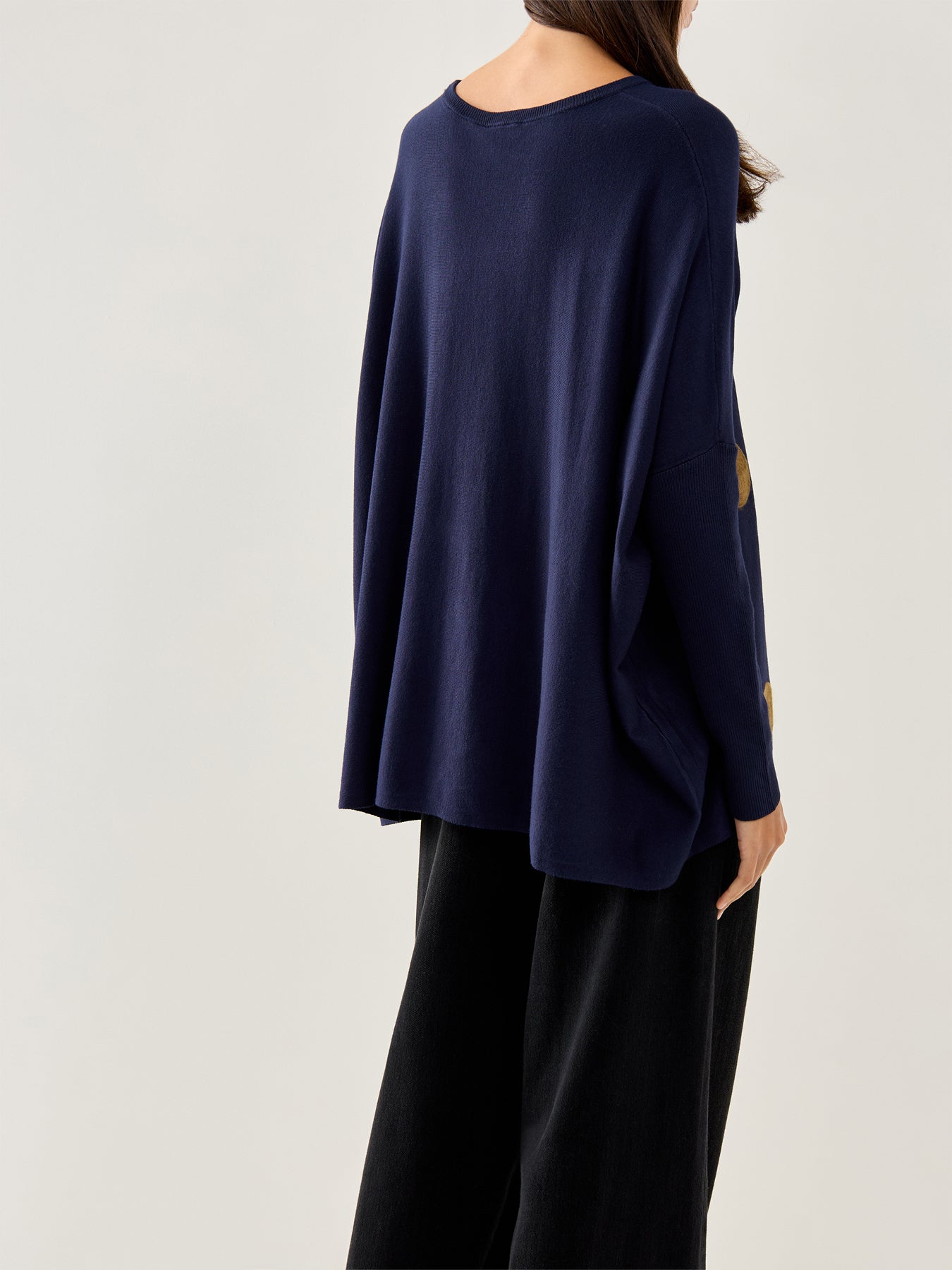 Fanasi Dot Knit Top Navy