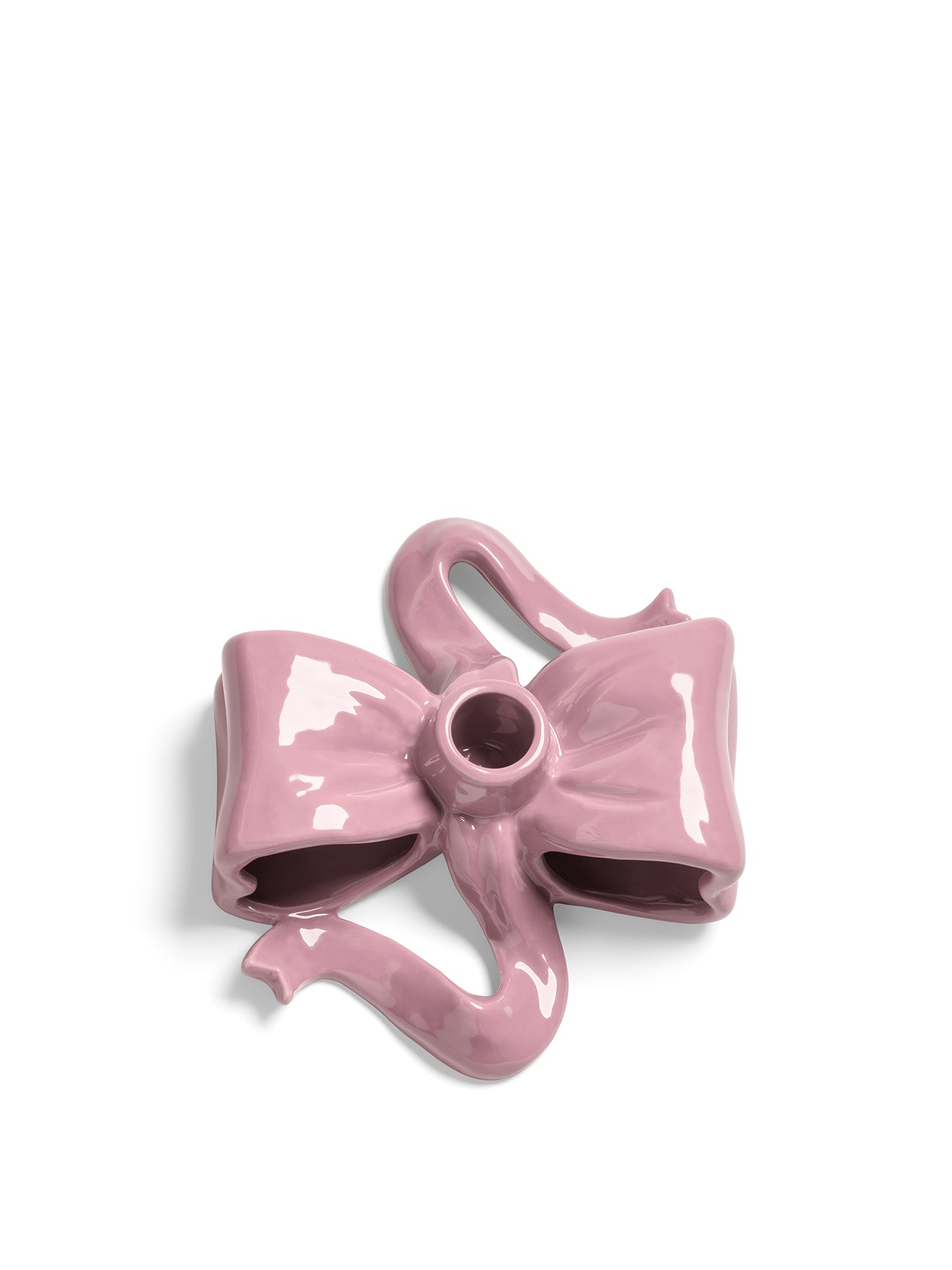 Candle Holder Ribbon Pink