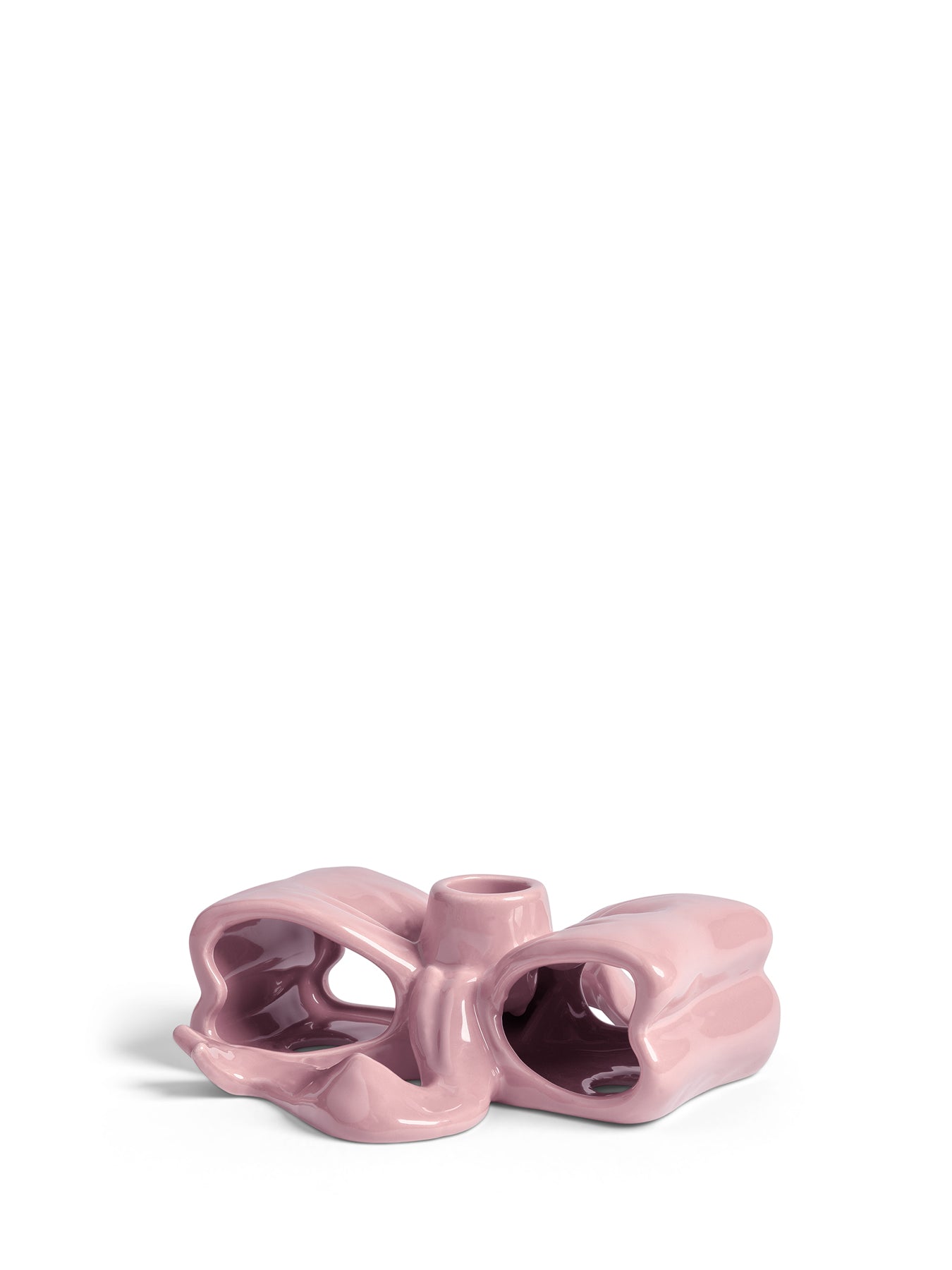 Candle Holder Ribbon Pink