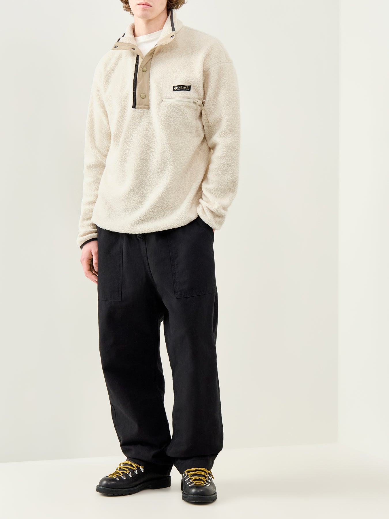 Helvetia II Half Snap Fleece Cream
