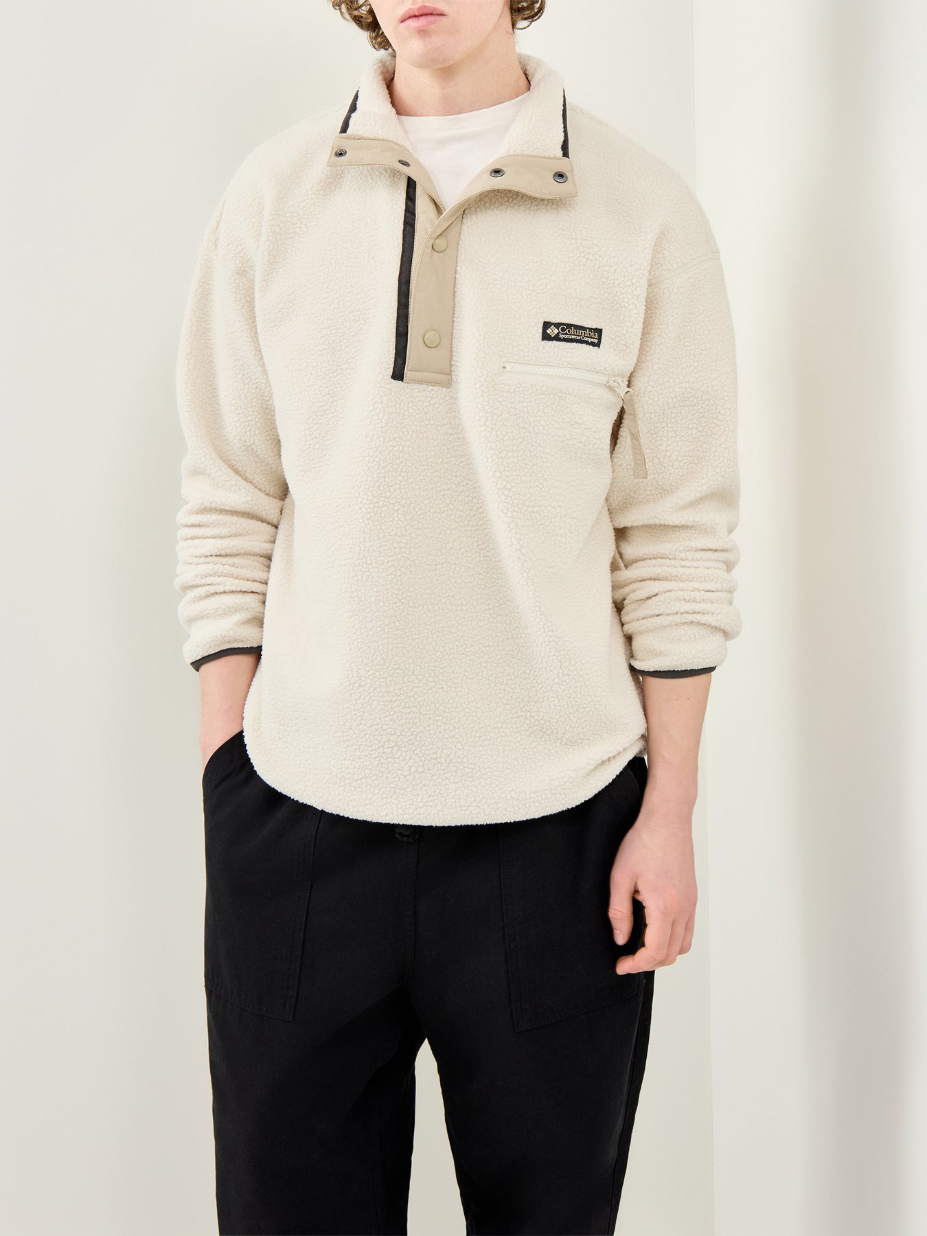 Helvetia II Half Snap Fleece Cream