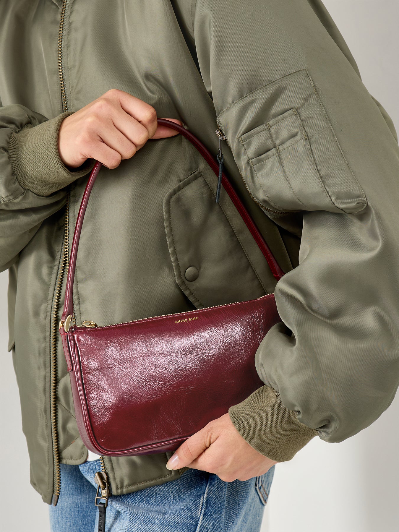 Mini Elly Patent Bag Burgundy