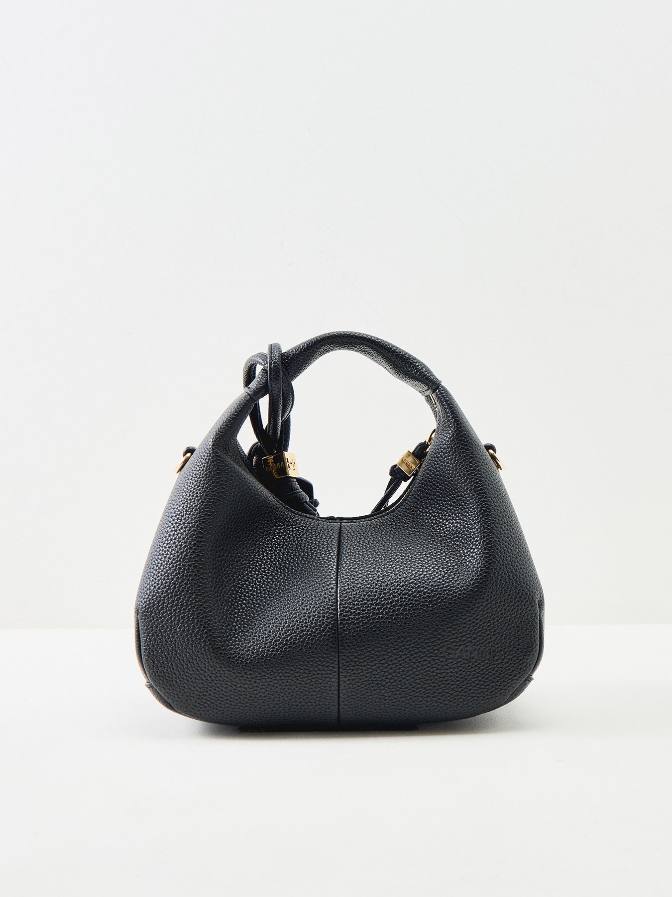 Mini Grained Crossbody Bag Black
