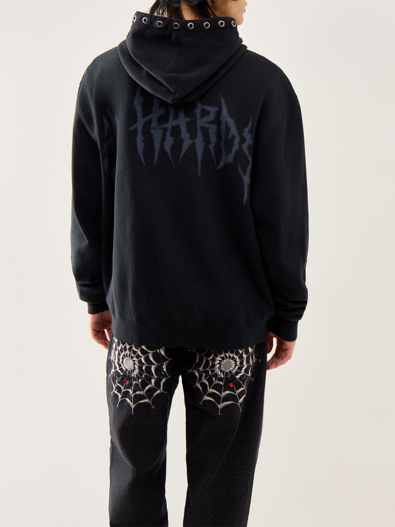 Mens Skeleton In Acid Zip Thru Hoodie