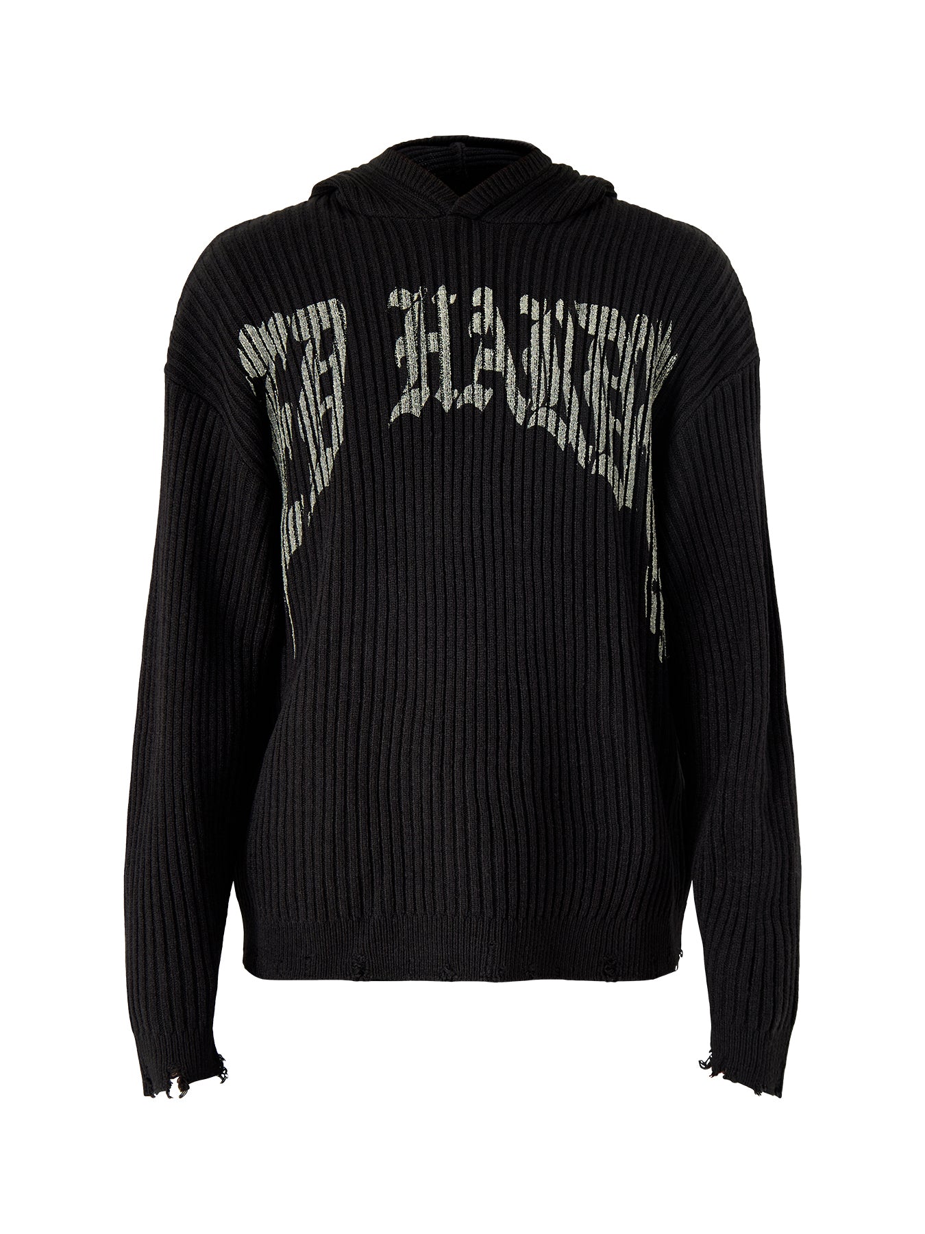 Tiger Snake Knit Hoodie Black