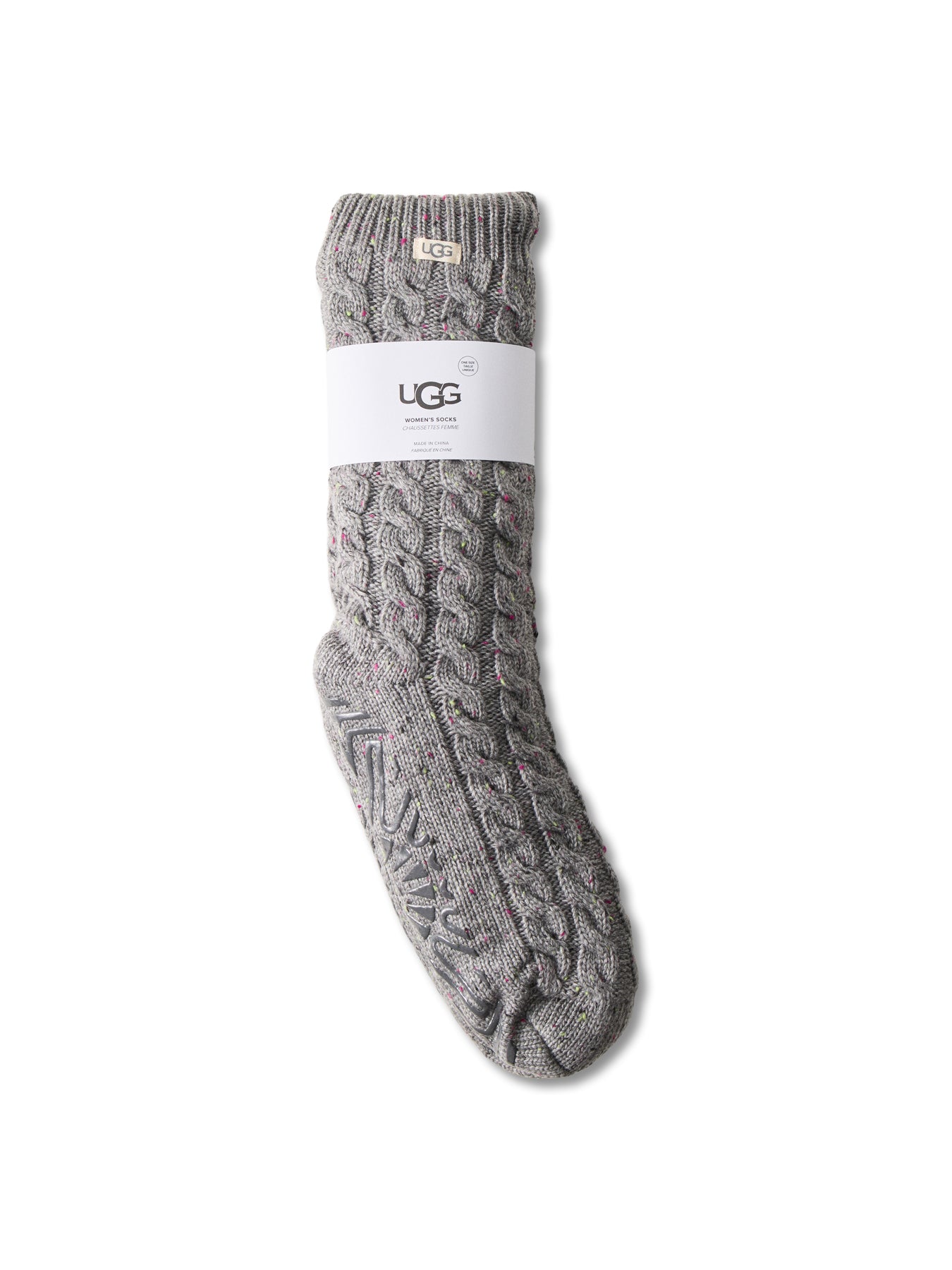 Elowyn Cable Knit Socks Charcoal