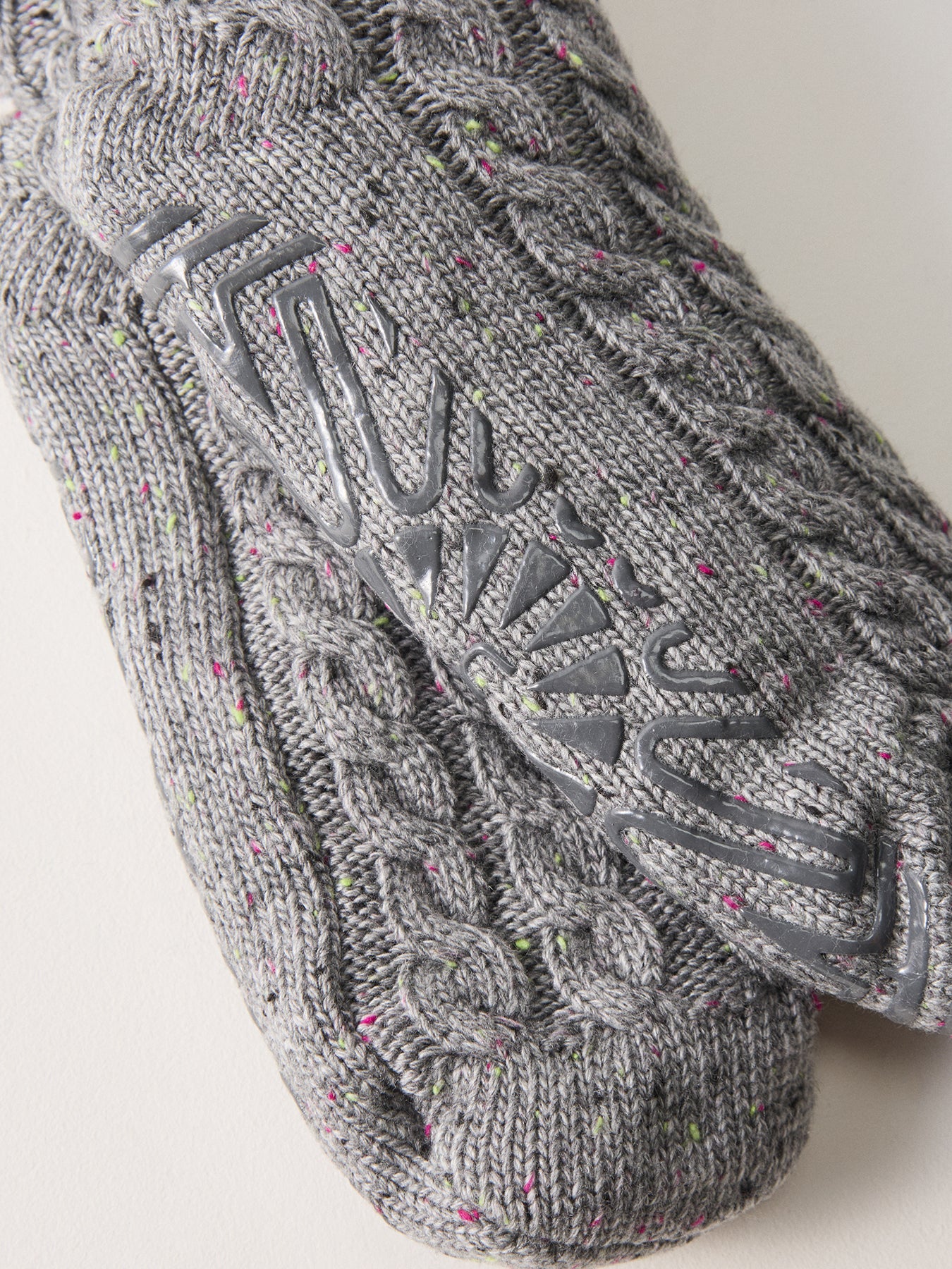 Elowyn Cable Knit Socks Charcoal