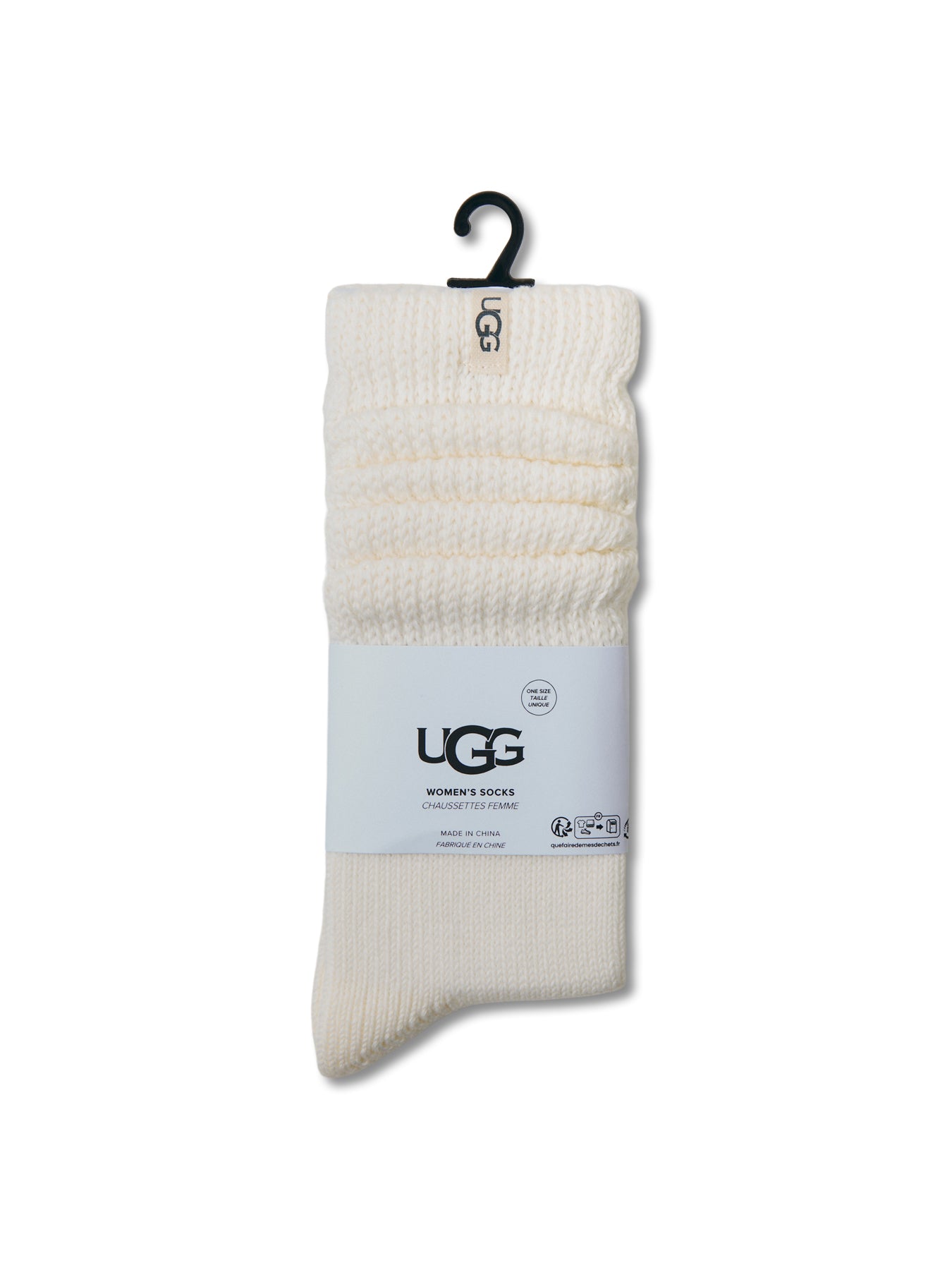 Elowyn Cable Knit Fleece Lined Sock Cream