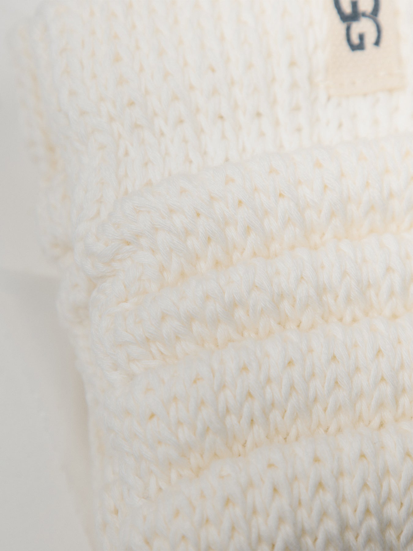 Elowyn Cable Knit Fleece Lined Sock Cream