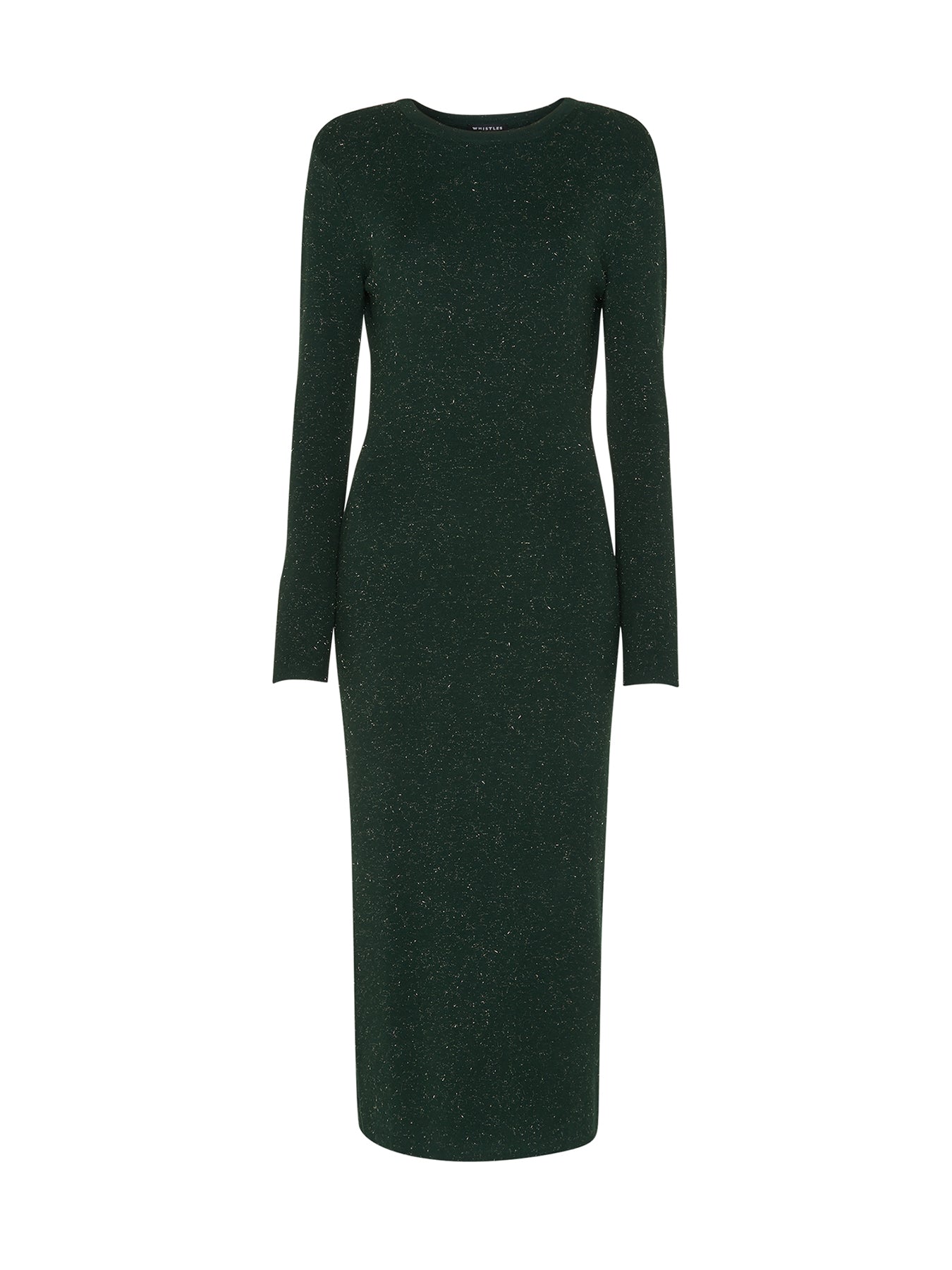 Dark Green Annie Sparkle Knit Dress