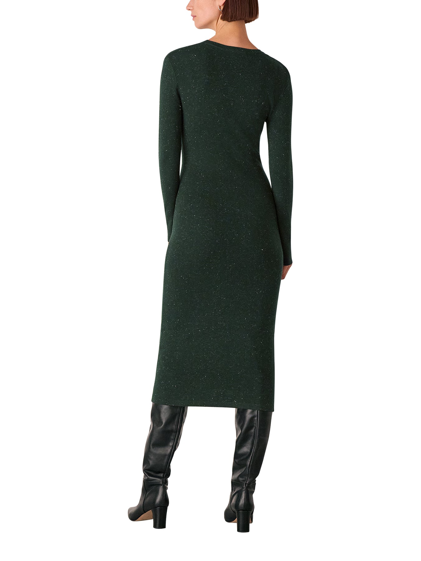 Dark Green Annie Sparkle Knit Dress