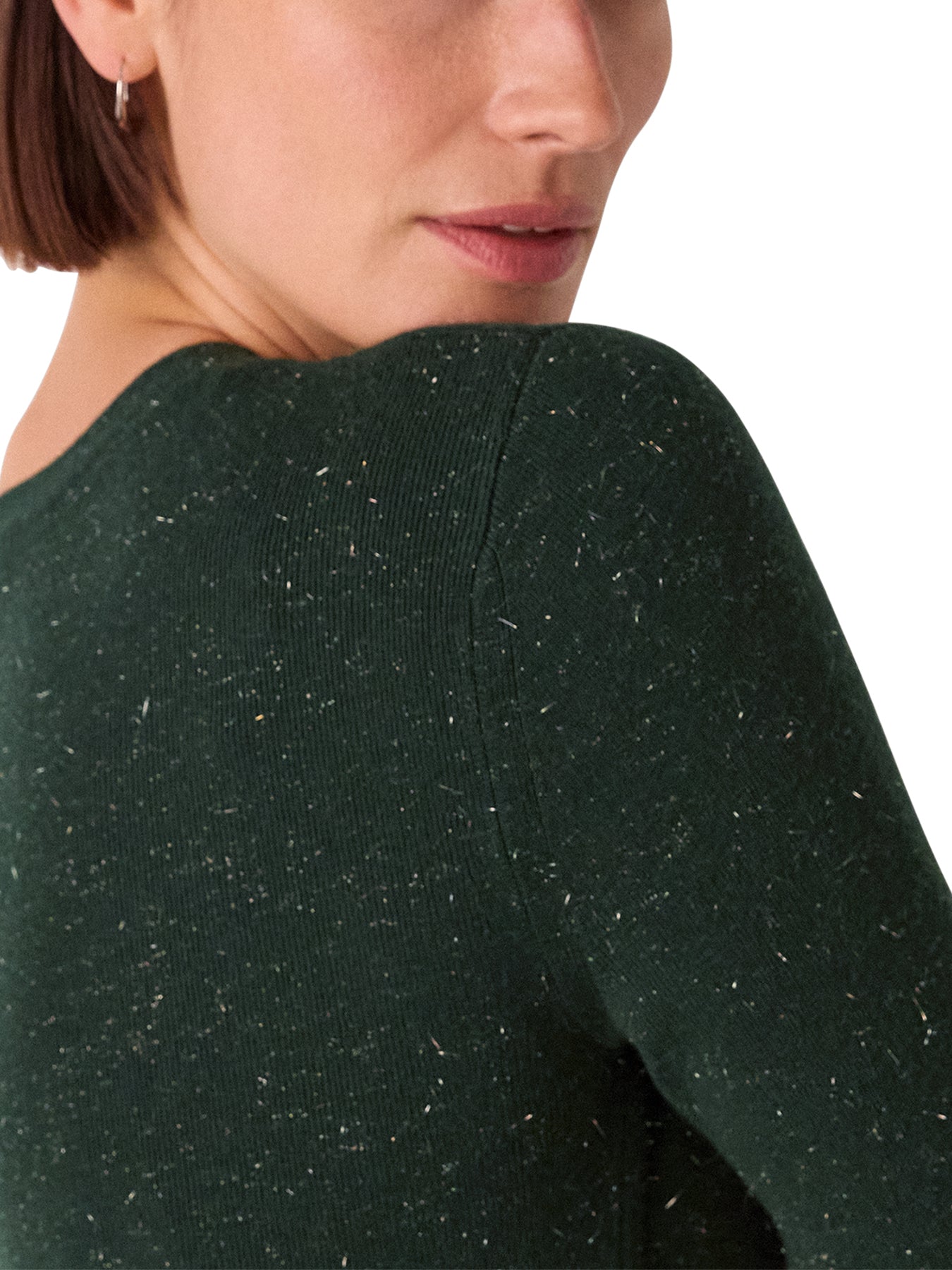 Dark Green Annie Sparkle Knit Dress