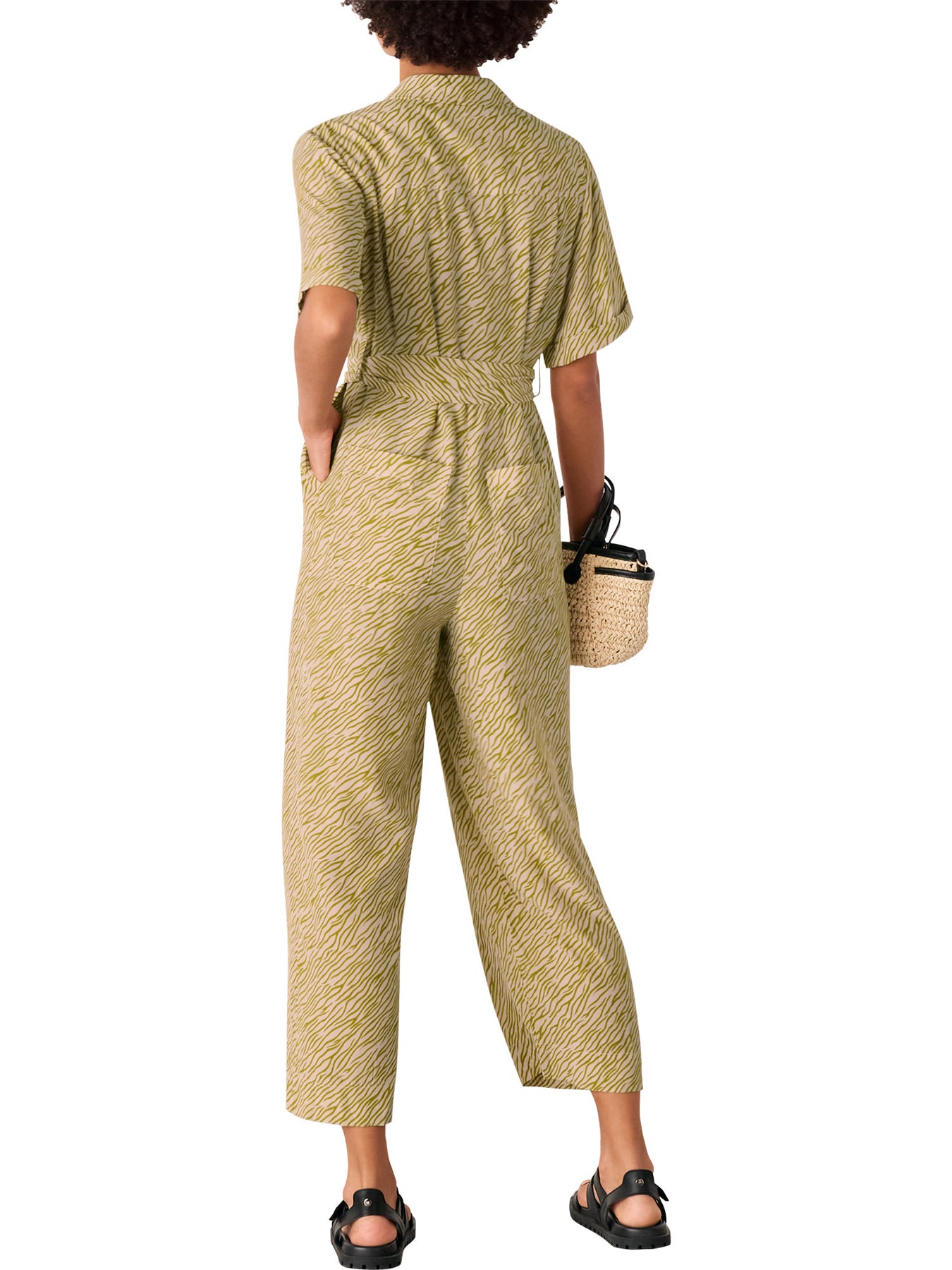 Green/Multi Kelly Tiger Flame Jumpsuit