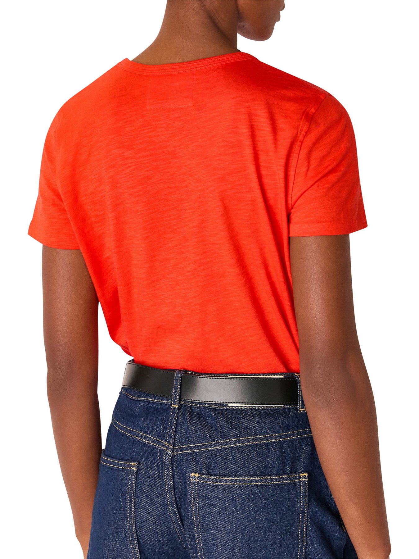 Red Posie Double Trim Tee