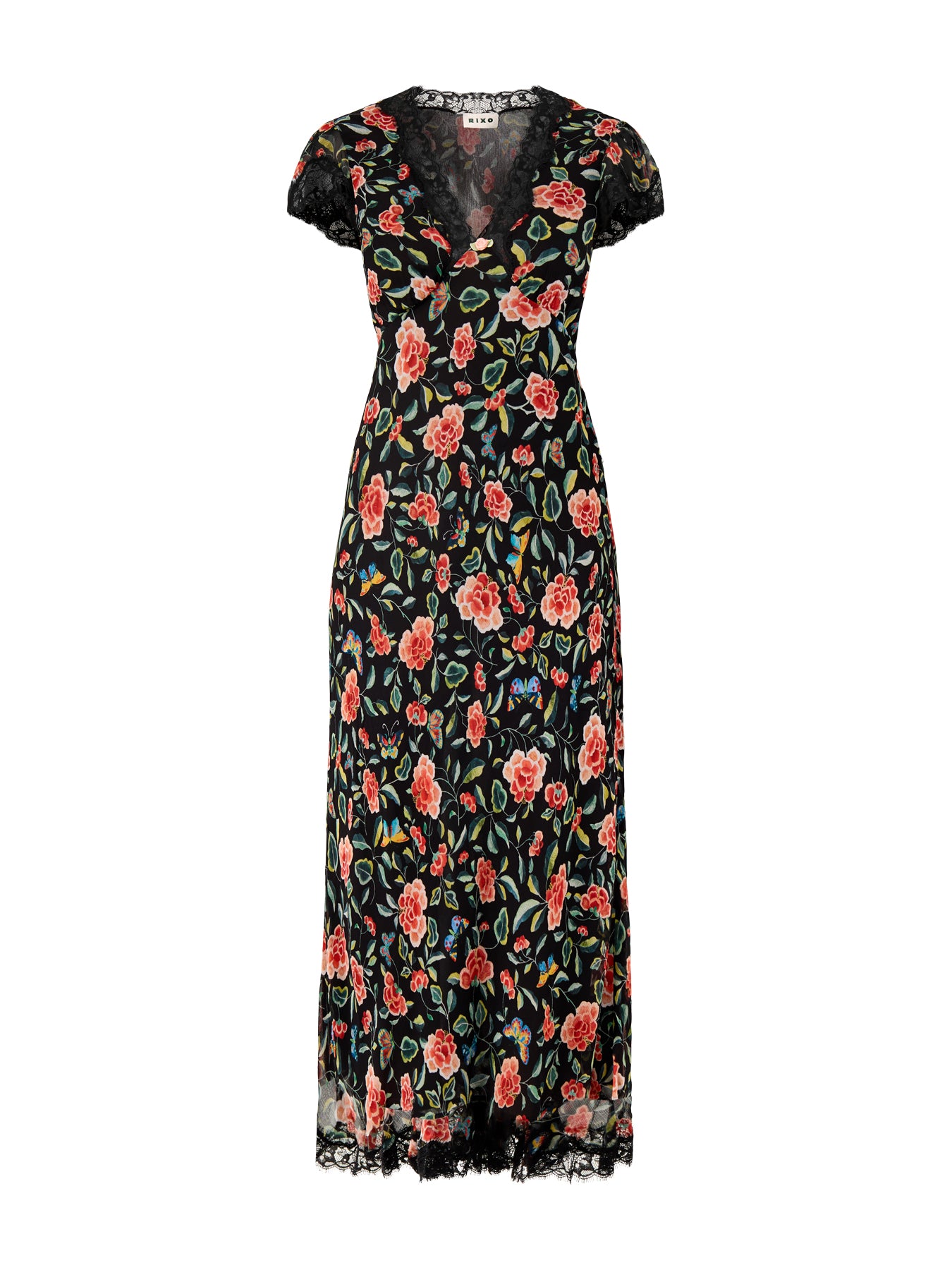 Clarice Midi Dress Butterfly Floral Print