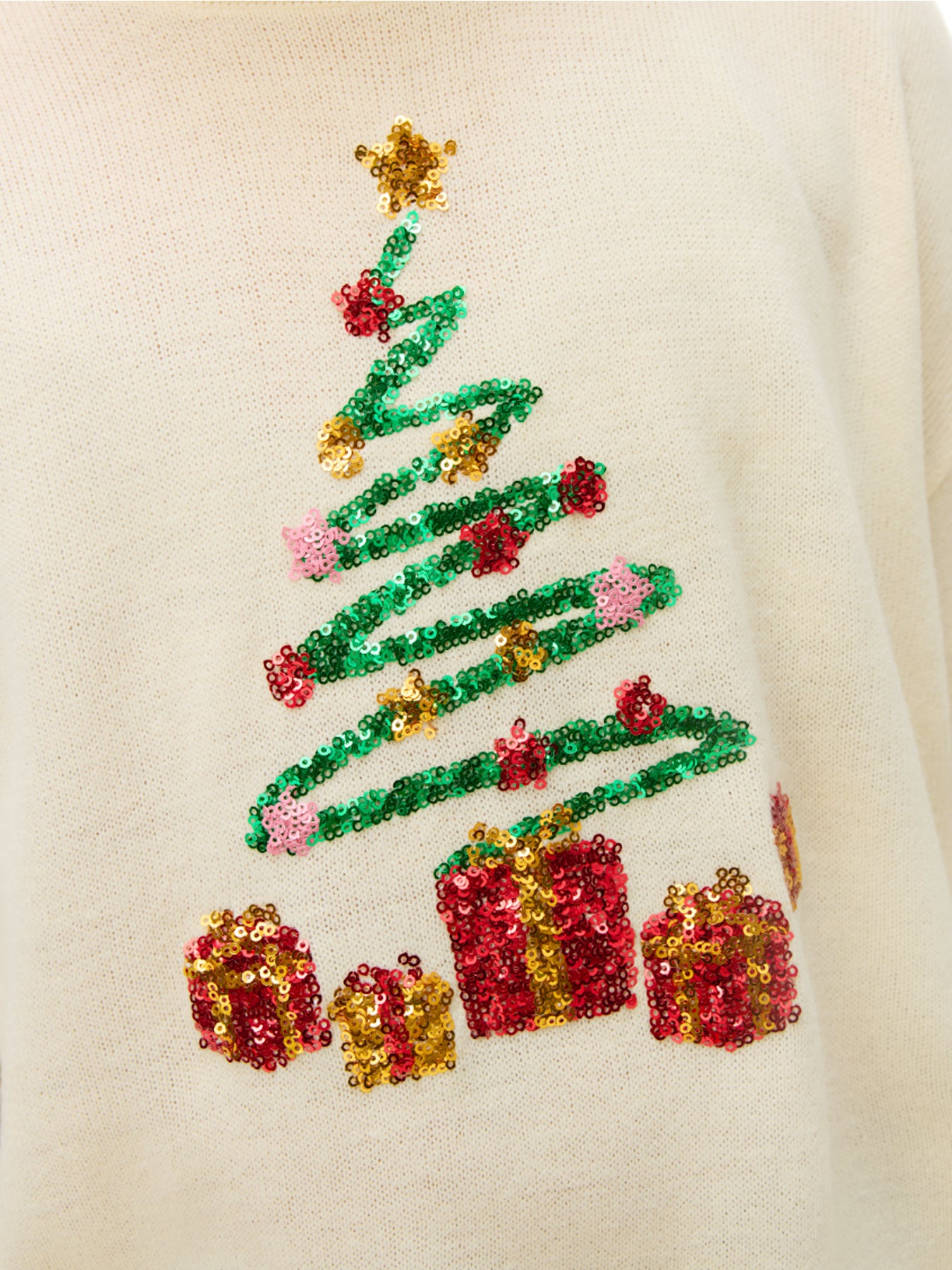 Glitter Knit Christmas Jumper Birch