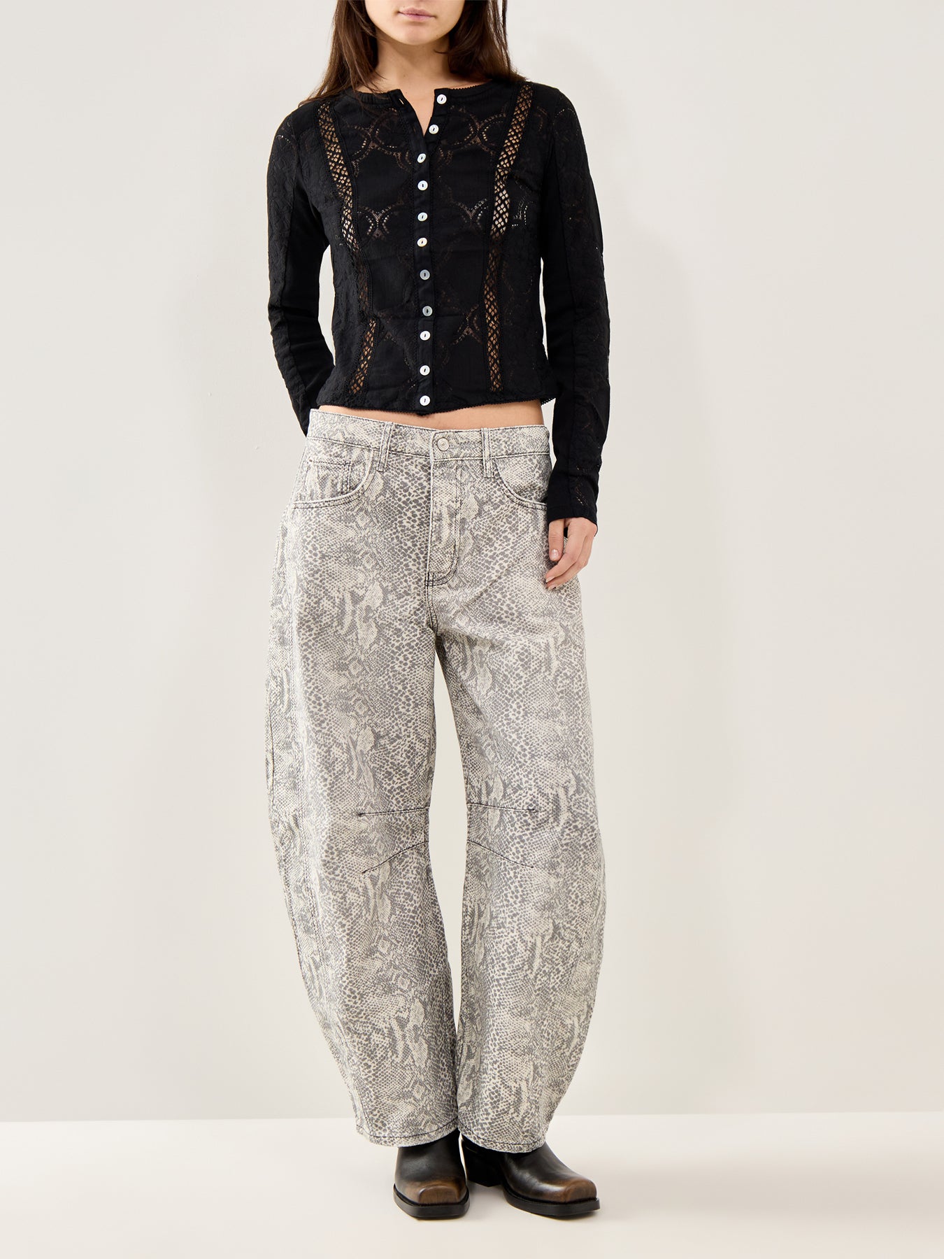 Jae Ribbed Long Sleeve Top Black