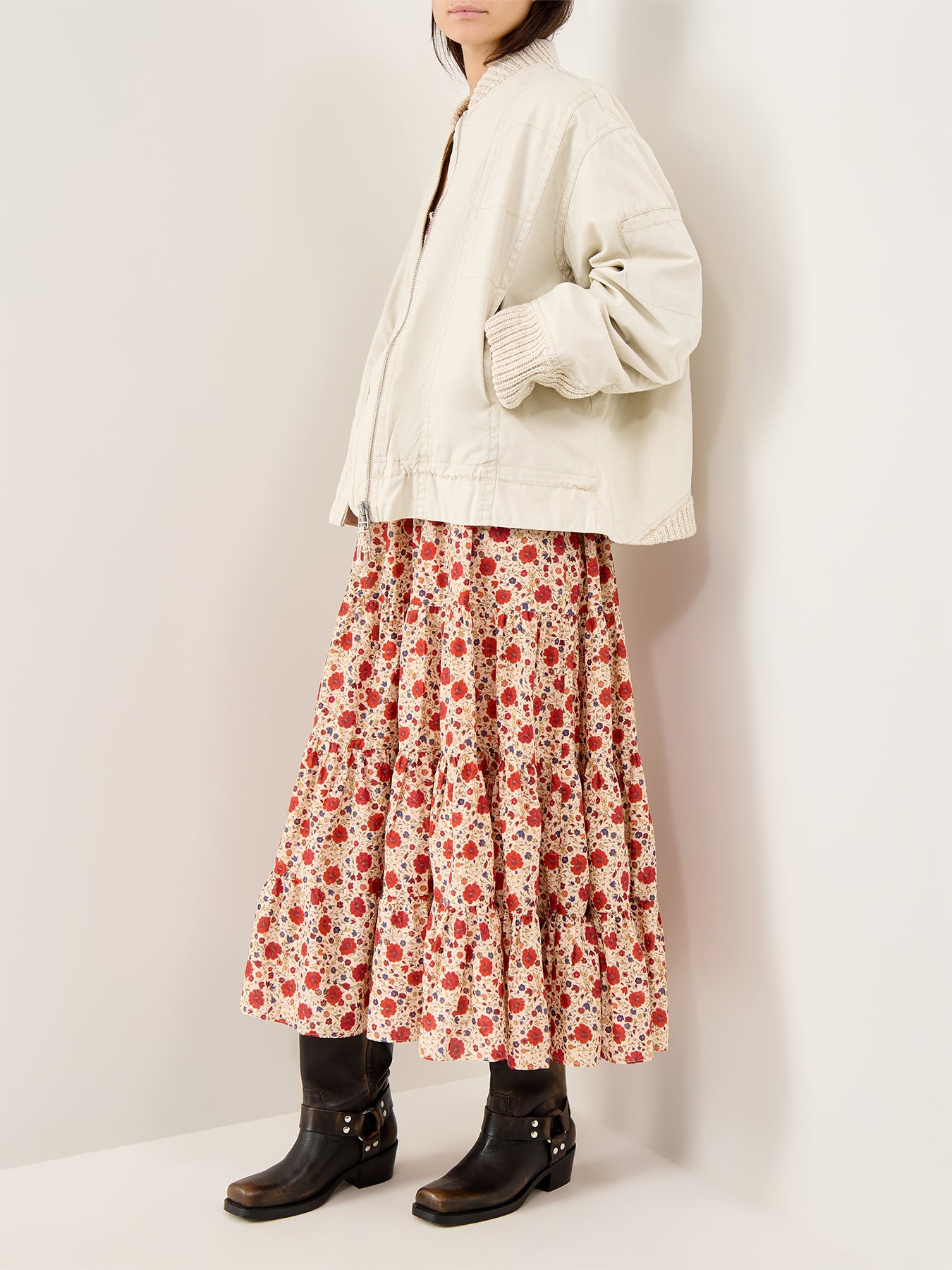 Jax Washed Bomber Jacket Almond