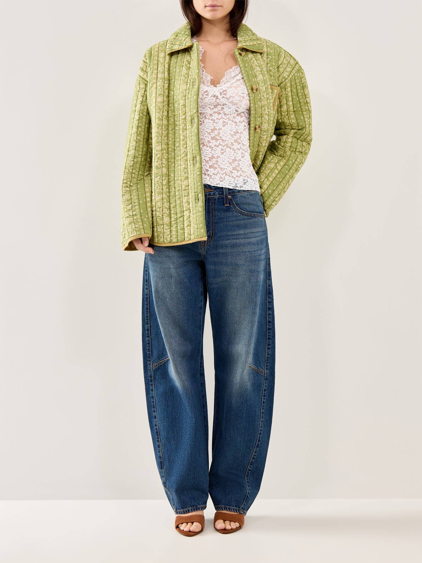 All Day Lace Long Sleeve Top Ivory