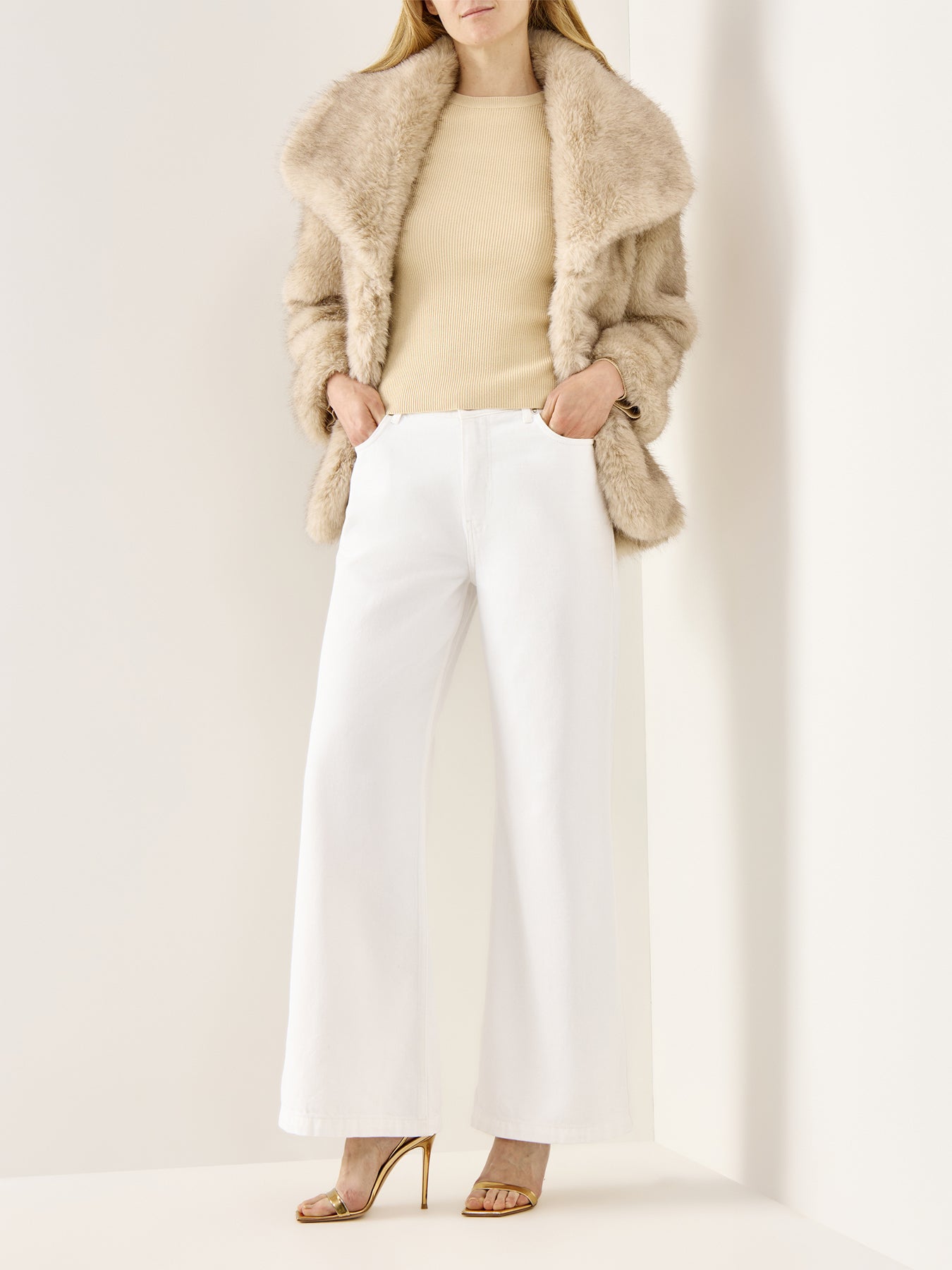 Jayla Long Sleeve Knit Top Beige