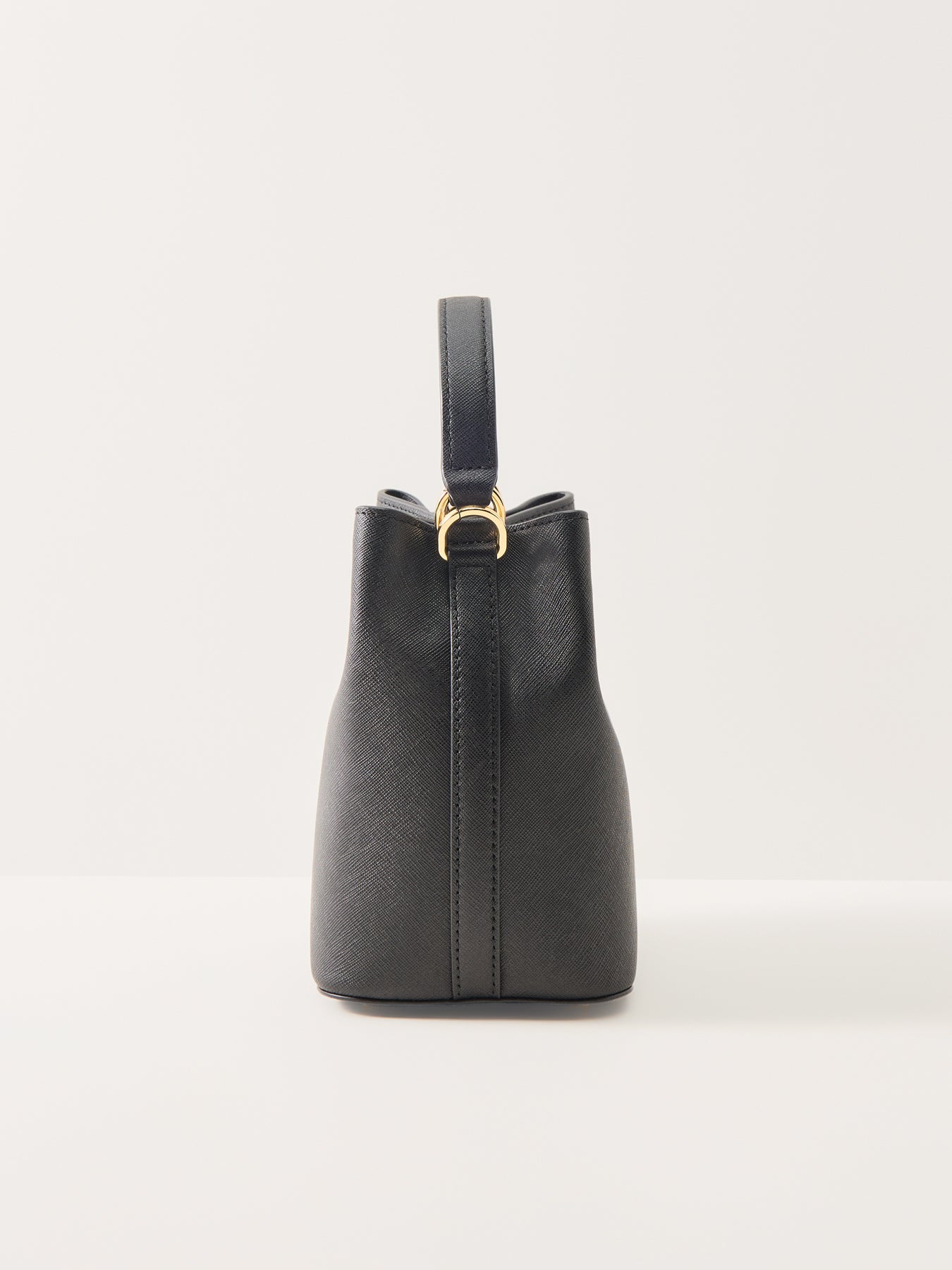 Reese Crosshatch Leather Small Bag Black