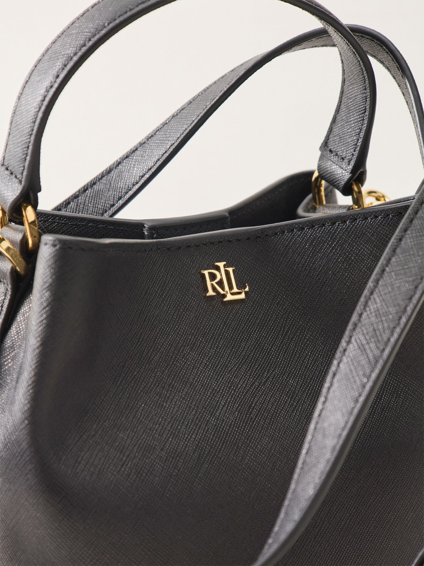 Reese Crosshatch Leather Small Bag Black