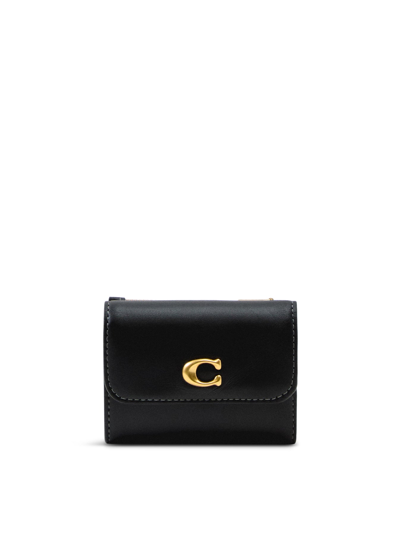 Refined Calf Leather Essential Card Holder - Black