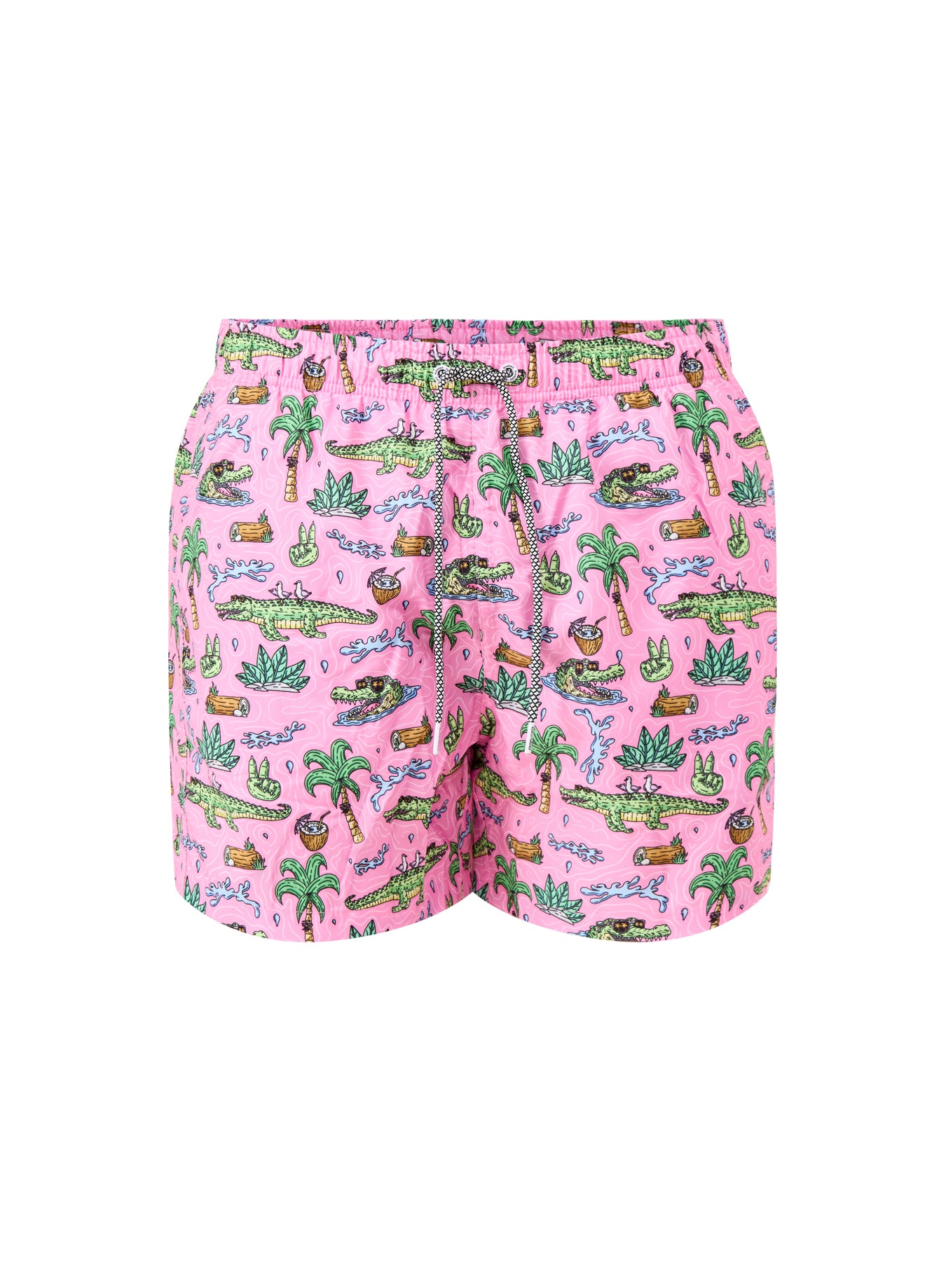 Mid Length Swim Shorts Pink