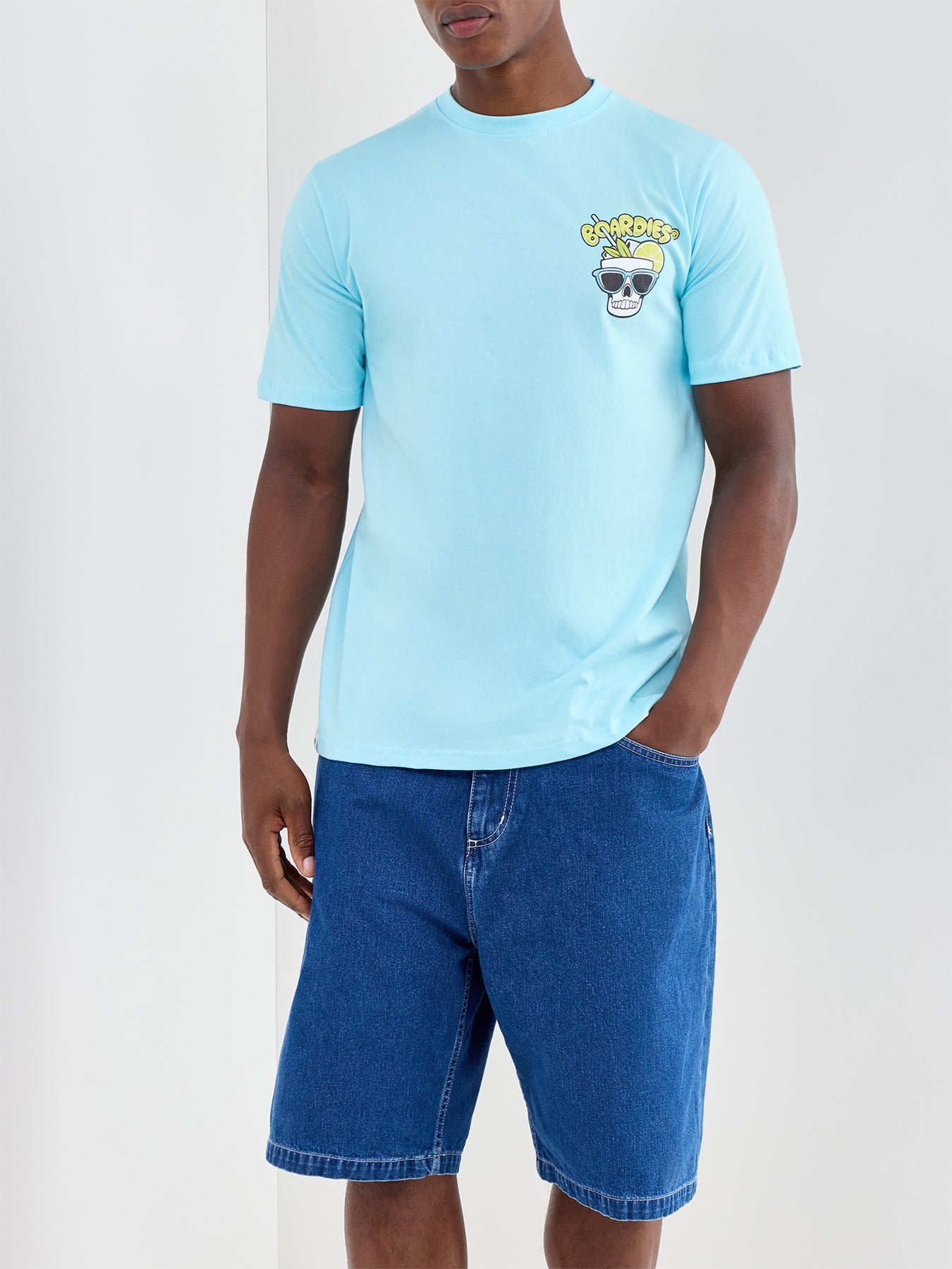 Graphic Cotton T-Shirt Blue
