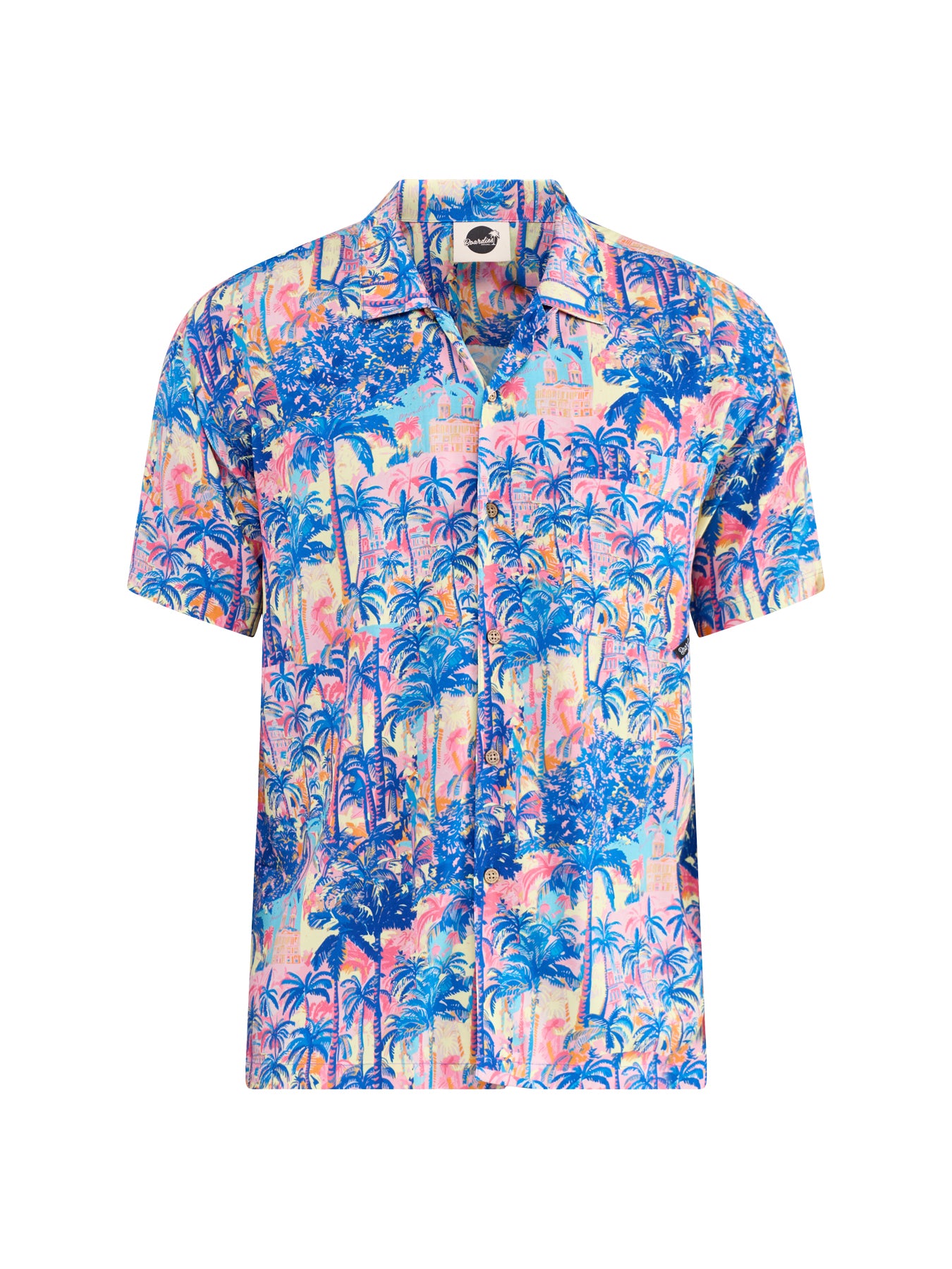 Short Sleeve Camp Collar Shirt Multi