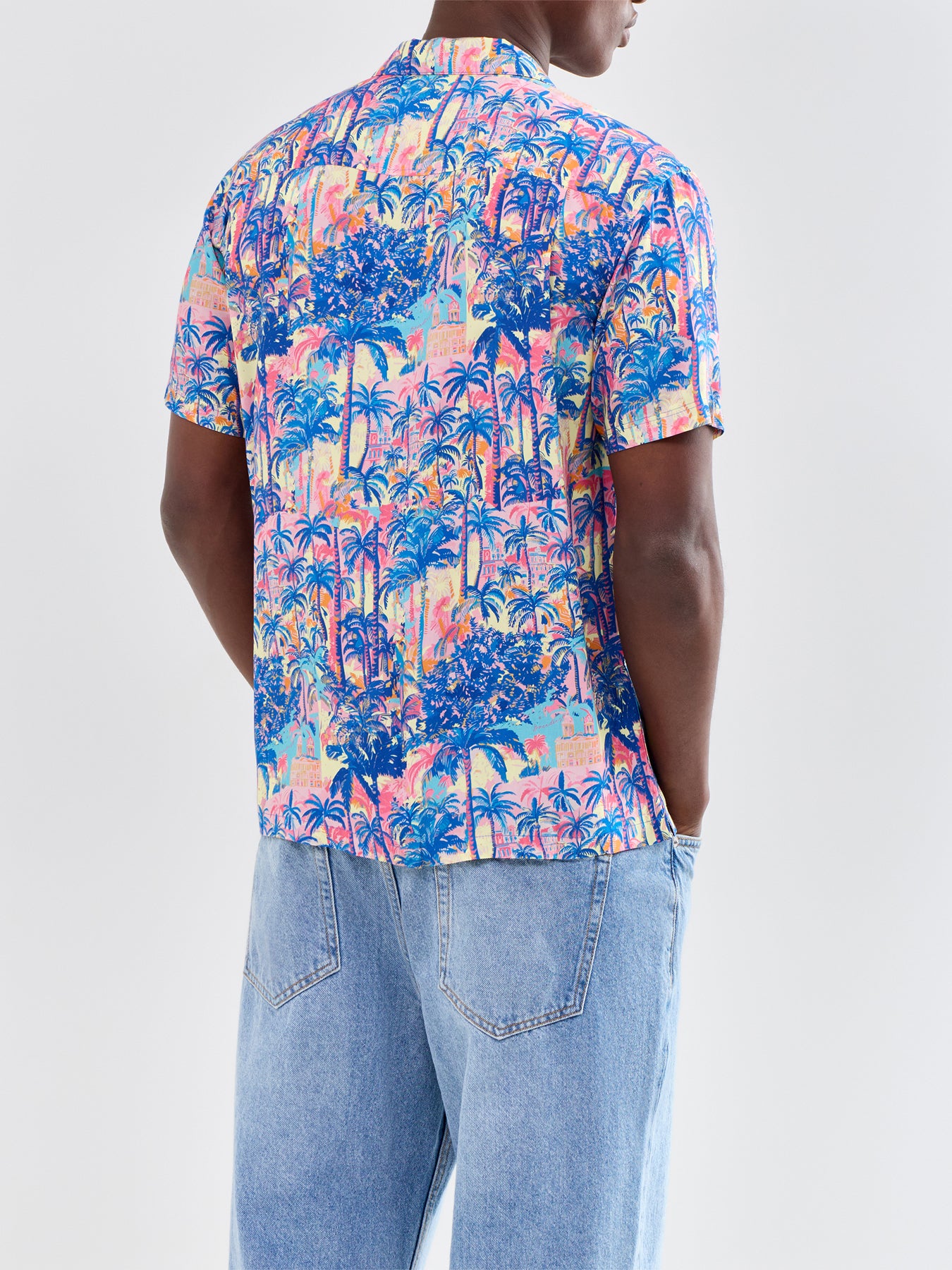 Short Sleeve Camp Collar Shirt Multi