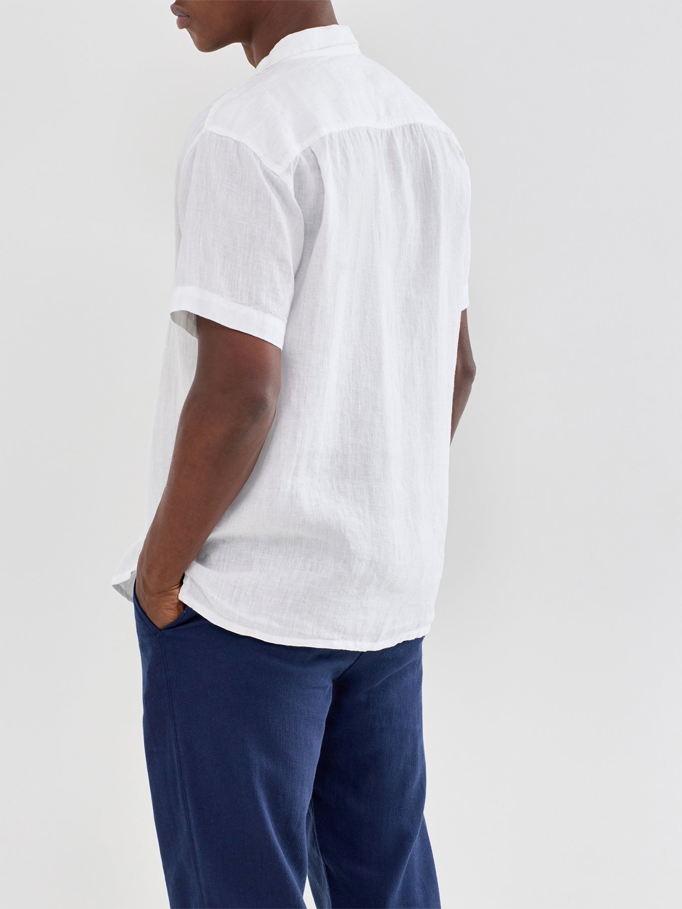Linen Short Sleeve Shirt White