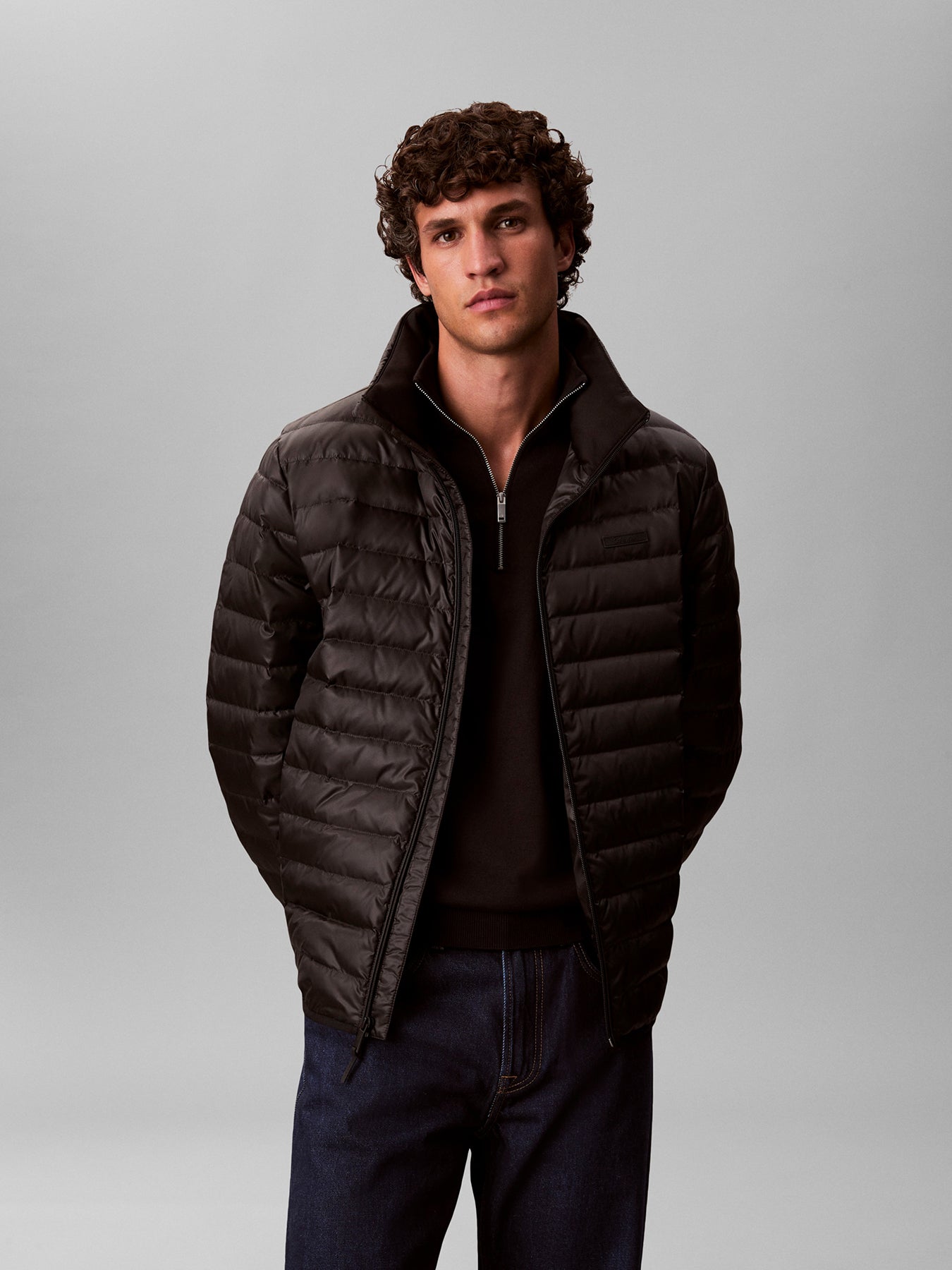 Nylon Channel Jacket Black