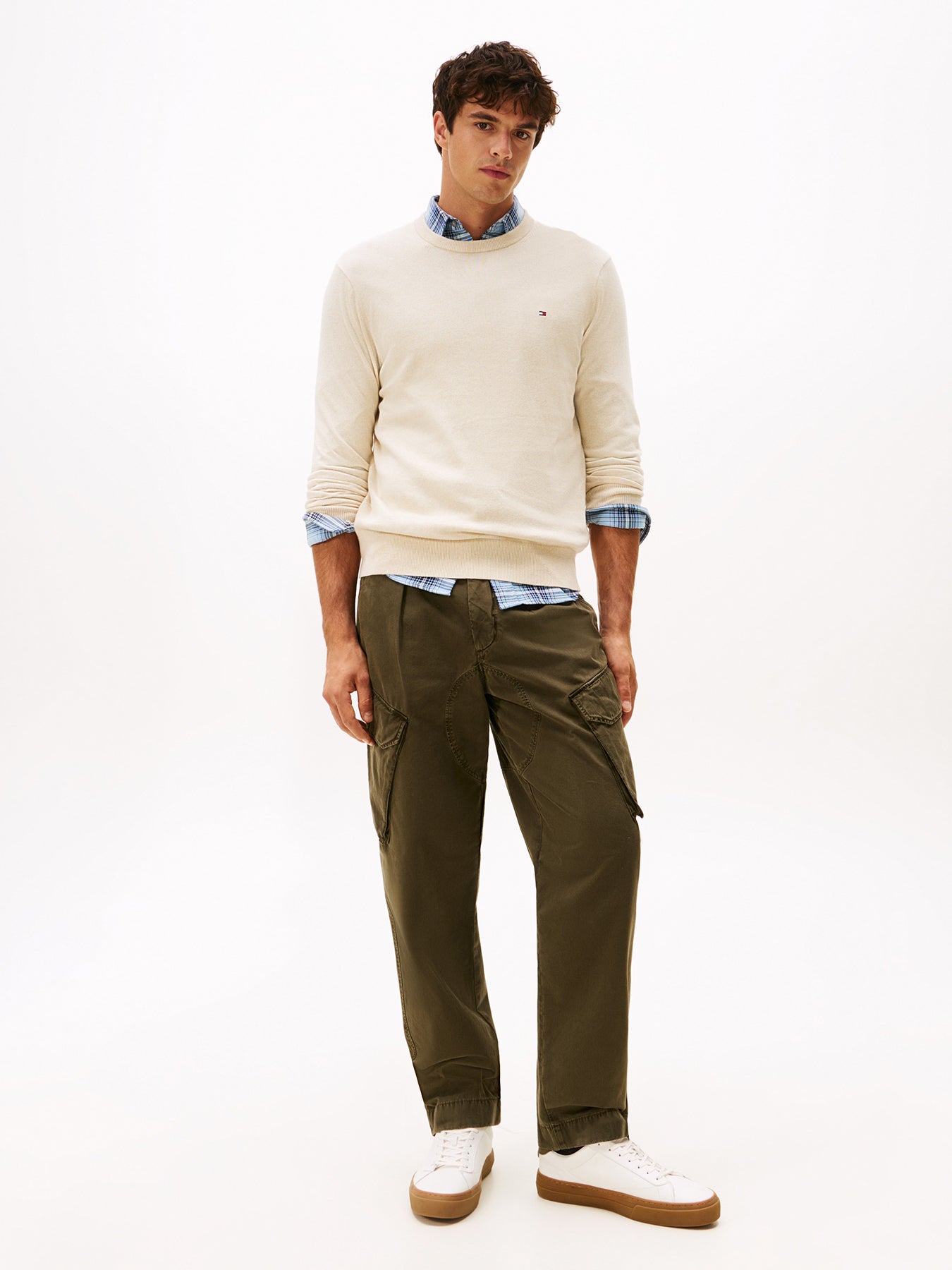 Crew Neck Jumper with Cashmere